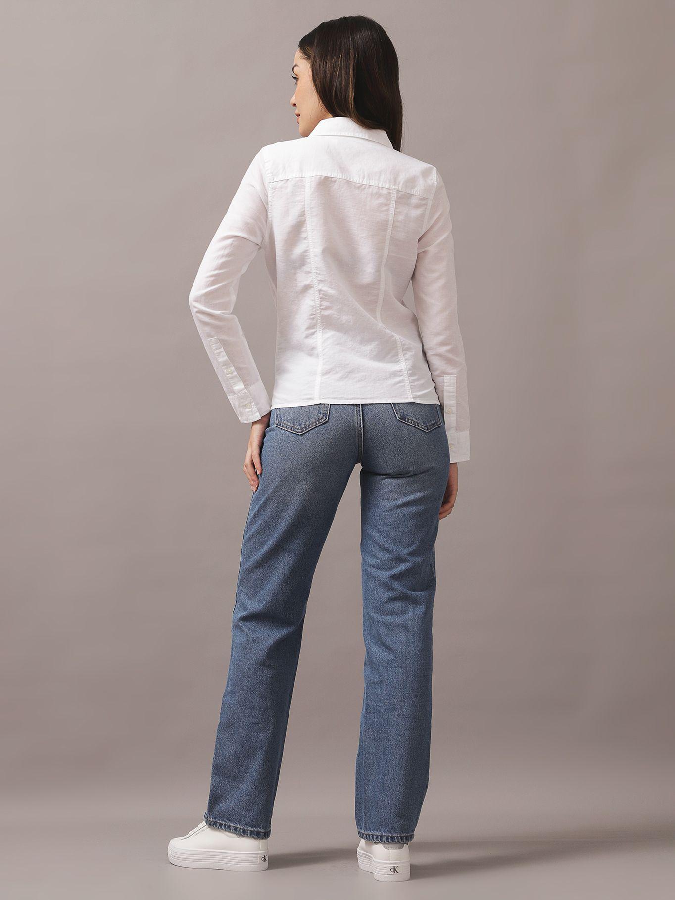 Camisa Long Sleeve Cotton Blanco Calvin Klein-2