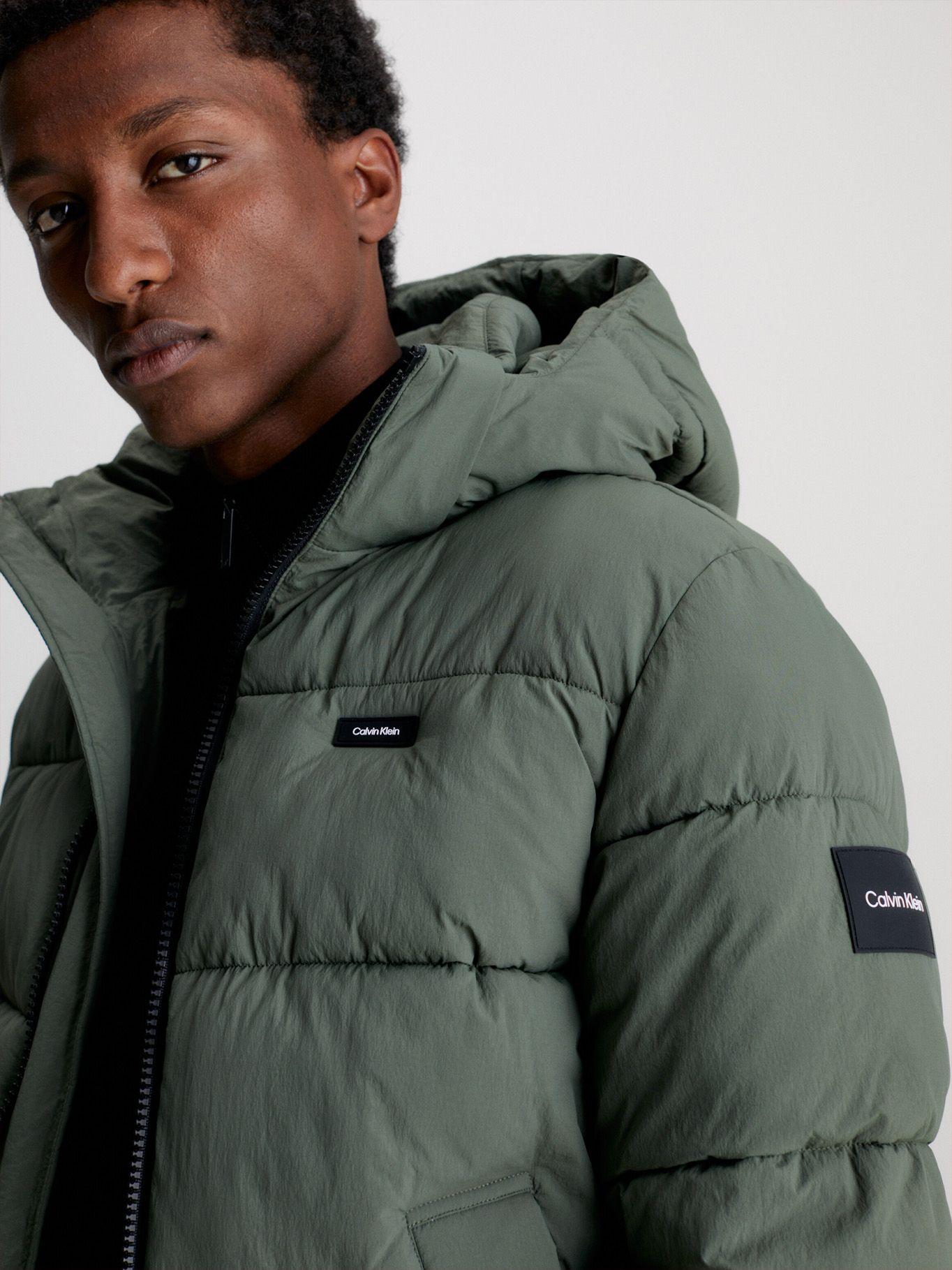 Parka Crinkle Nylon Puffer Verde LLP Calvin Klein-3