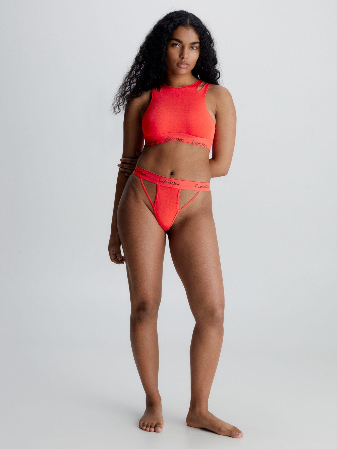 Bralette CK Deconstructed Rojo Calvin Klein-2