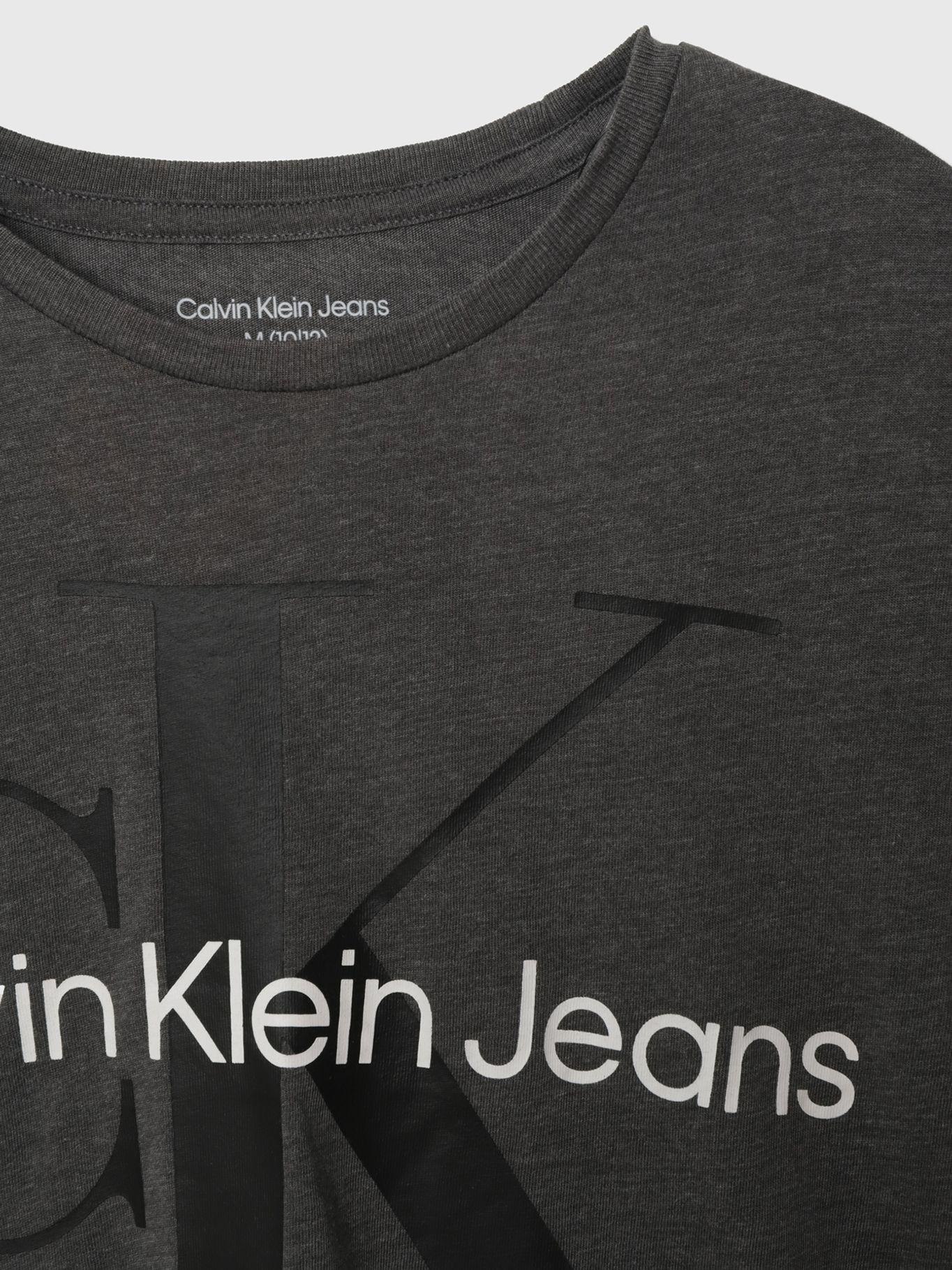 Polera Niño Logo Gris Calvin Klein-2