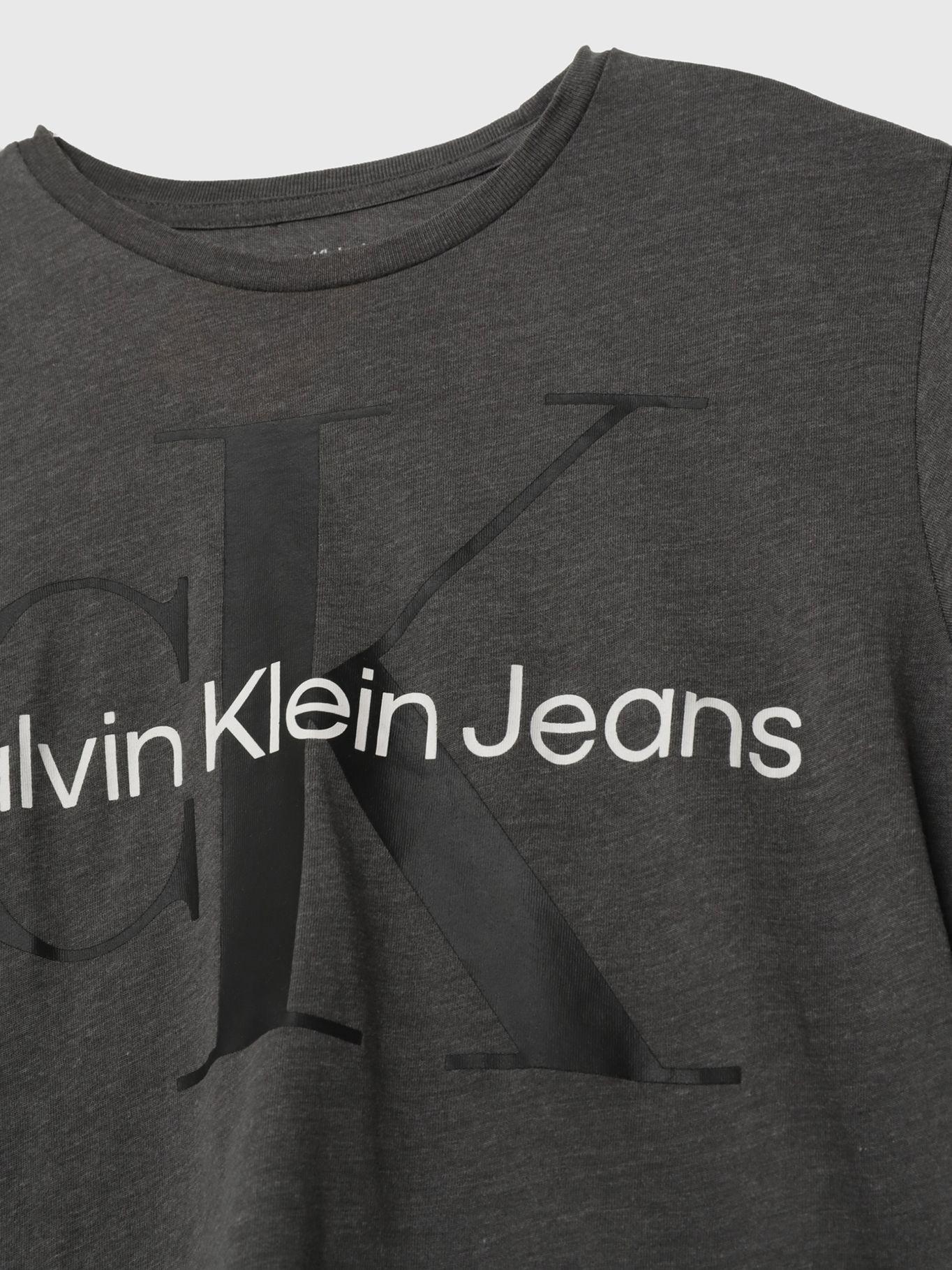 Polera Niño Logo Gris Calvin Klein-3