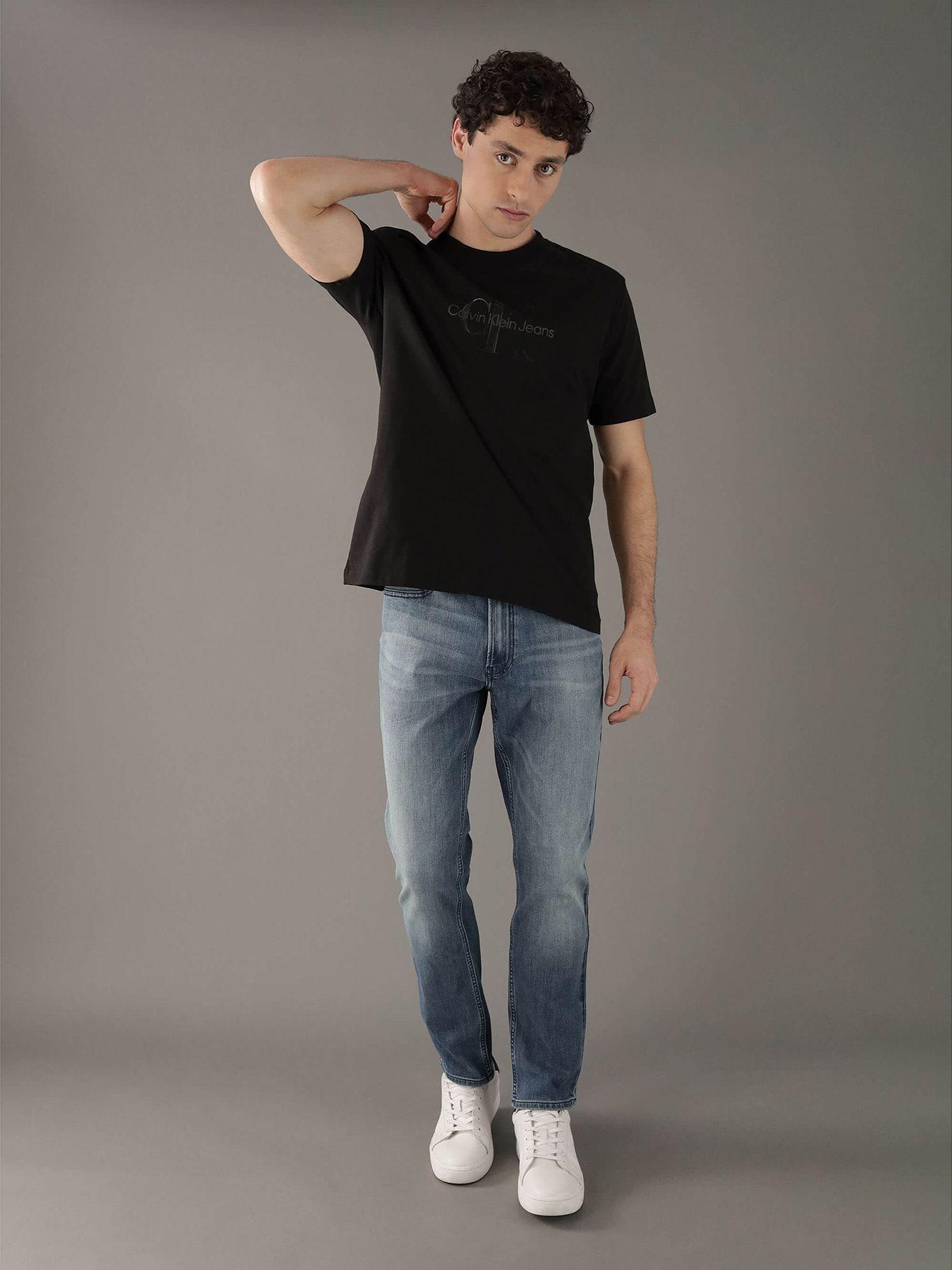 Polera con monograma brillante Negro Calvin Klein-1