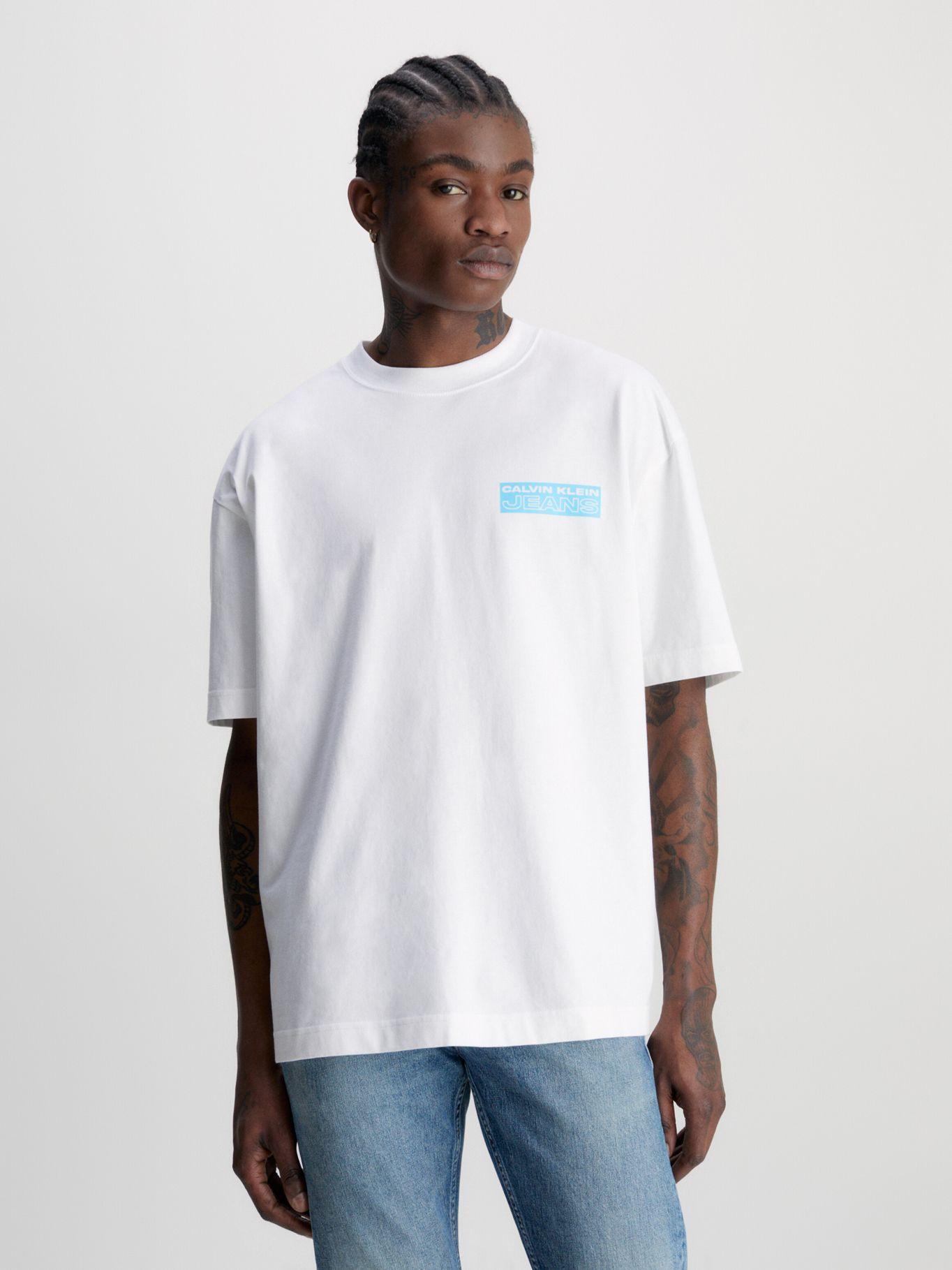 Polera Oversized Stacked Blanco Calvin Klein-0
