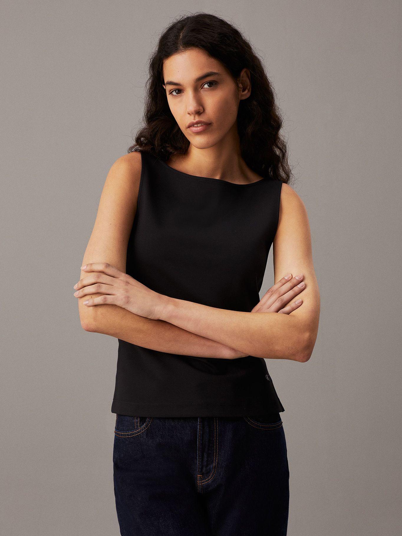 Polera Sculpted Milano Negro Calvin Klein-0