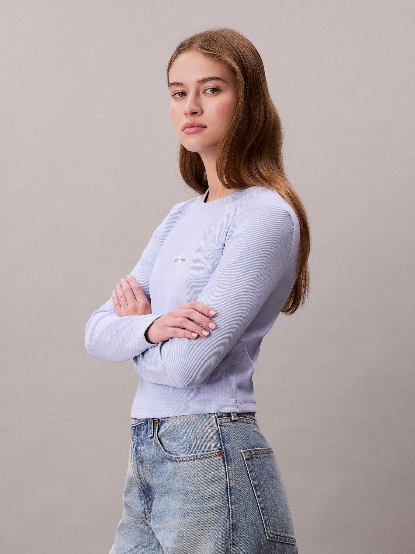 Polera Manga Larga Baby Tee Lila Calvin Klein-3