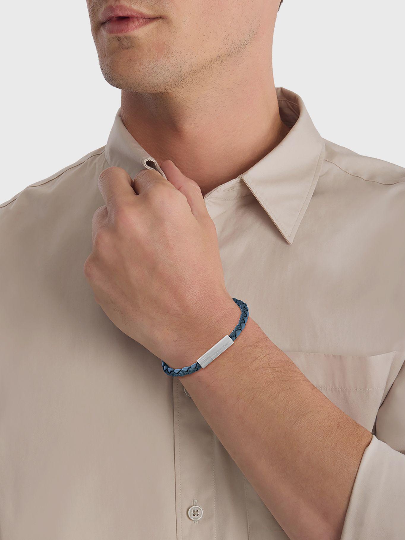 Pulsera de Cuero Braided Celeste Calvin Klein-2