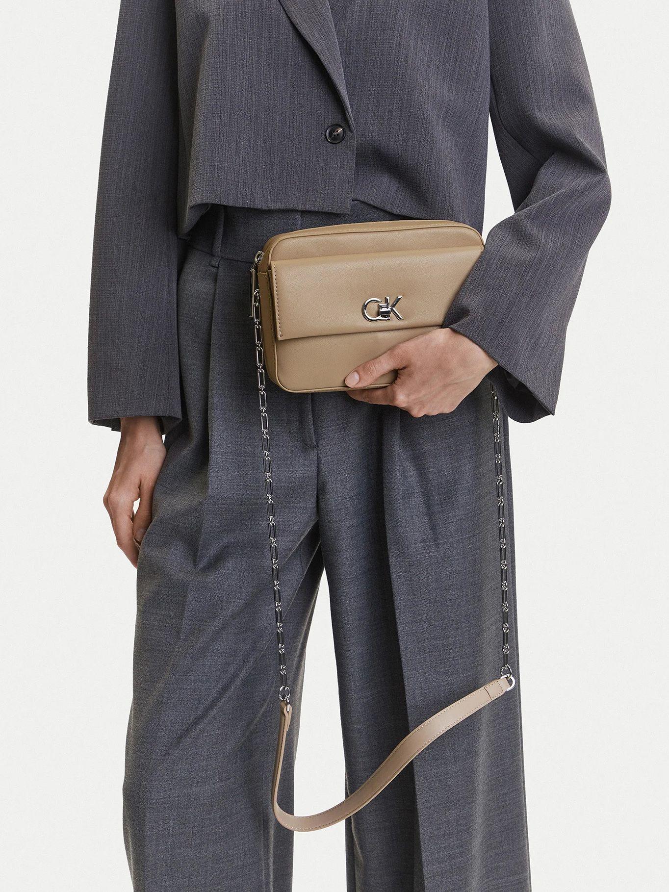 Bandolera Ck Pocket Beige Calvin Klein-4