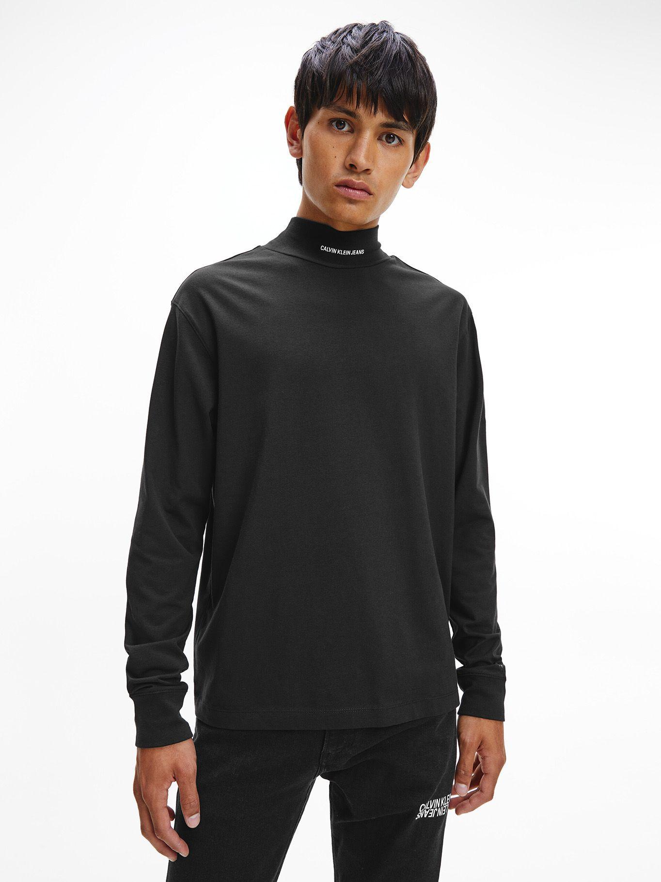 Polera Micro Branding High Neck Negro Calvin Klein-0