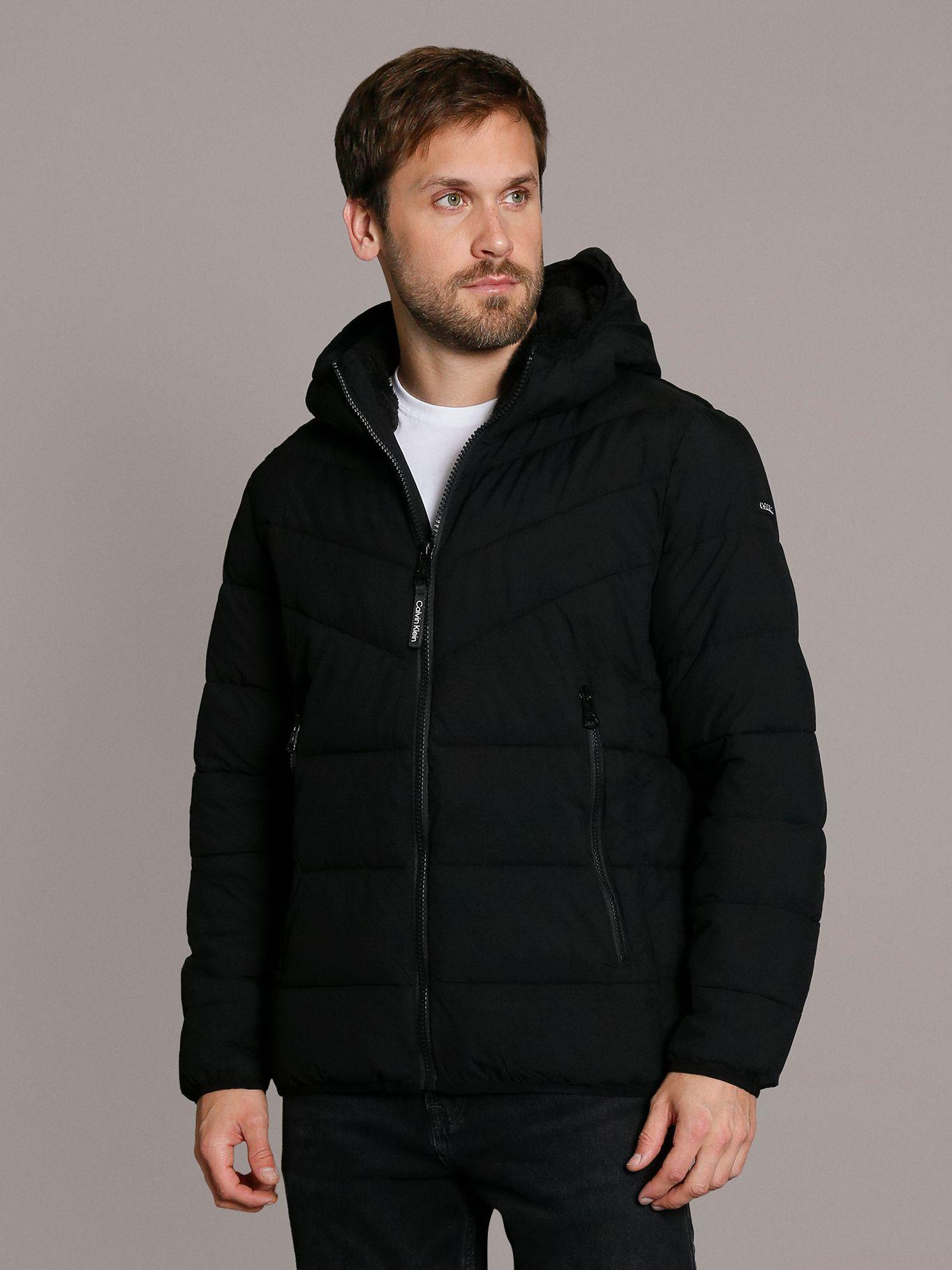 Parka con Gorro Stretch Negro Calvin Klein-0