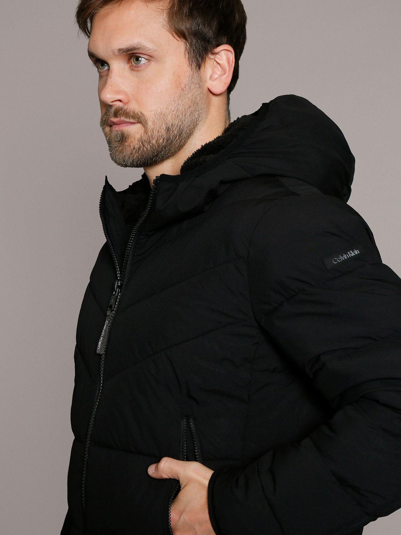 Parka con Gorro Stretch Negro Calvin Klein-5