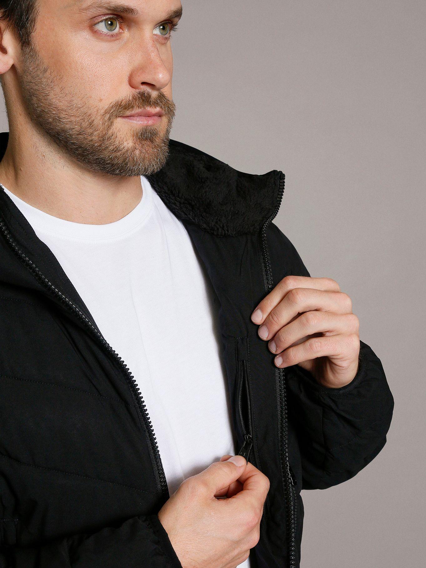 Parka con Gorro Stretch Negro Calvin Klein-6