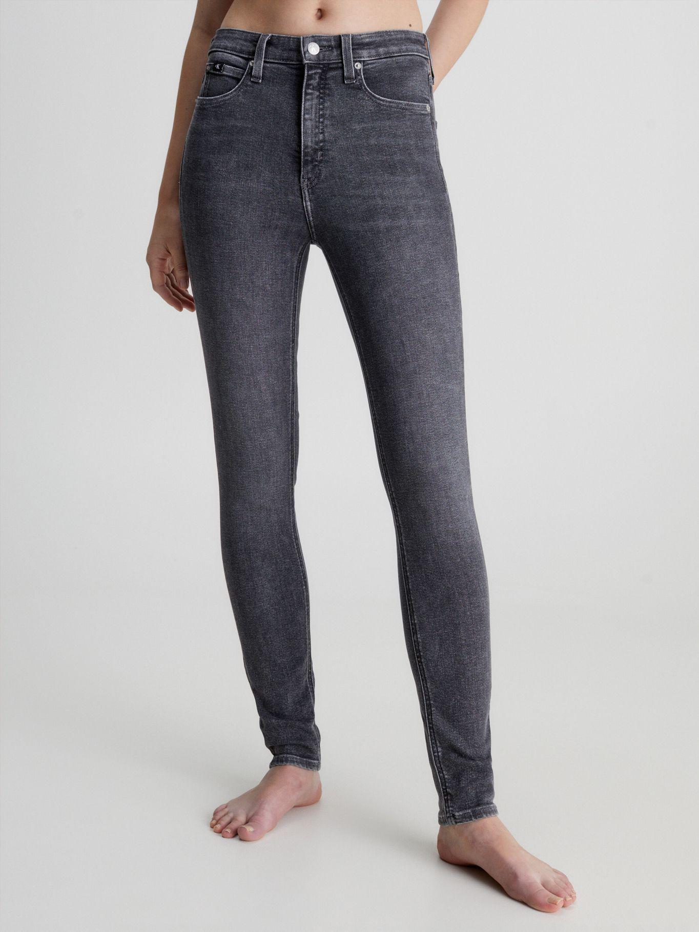Jeans High Rise Skinny Negro Calvin Klein-0