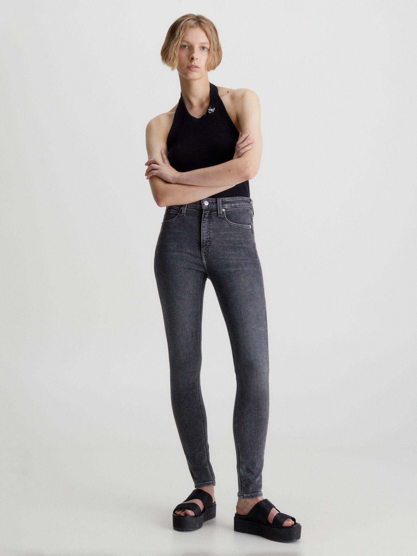 Jeans High Rise Skinny Negro Calvin Klein-1