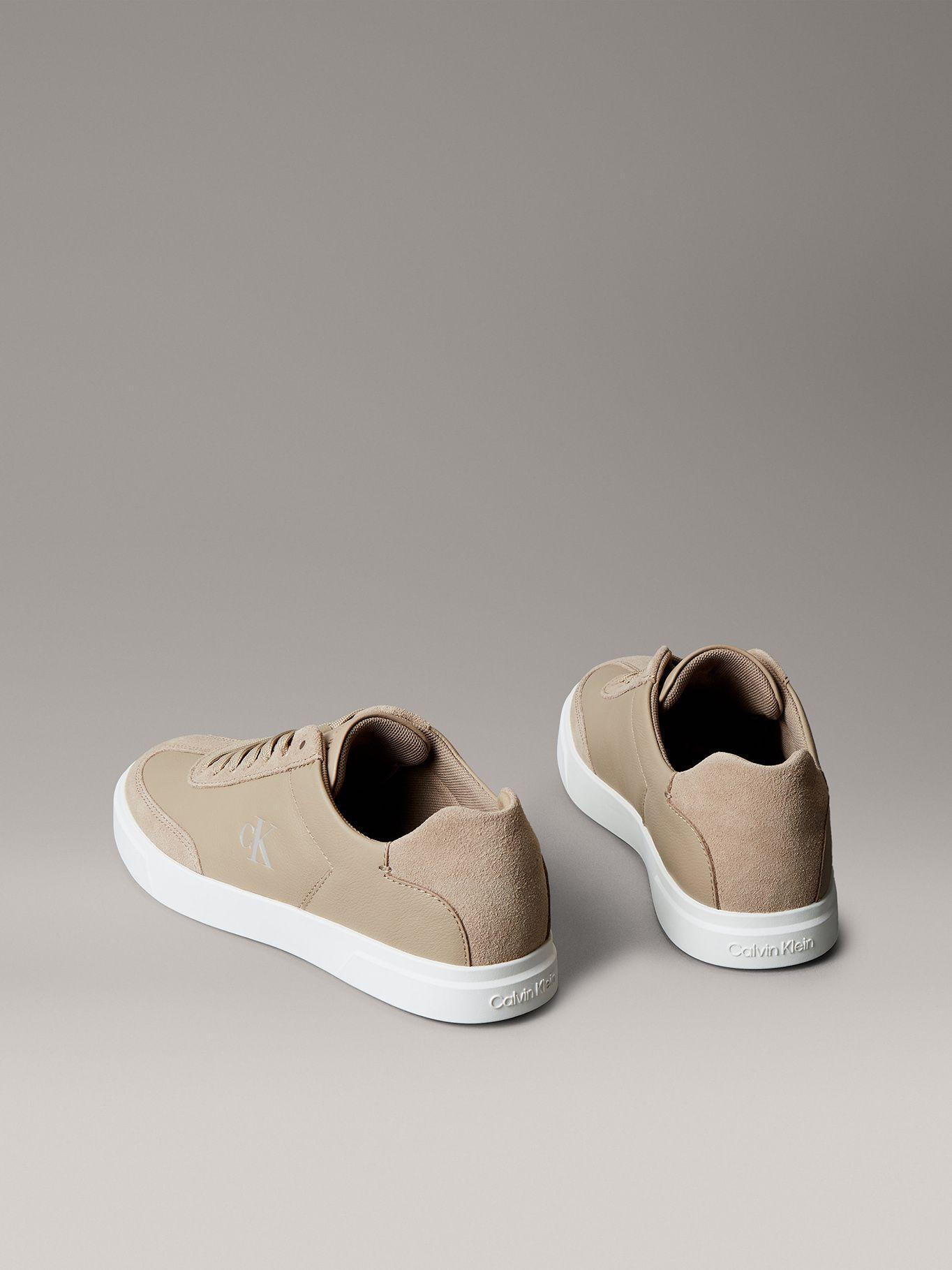 Zapatillas en Texturas Mixtas Beige Calvin Klein-1