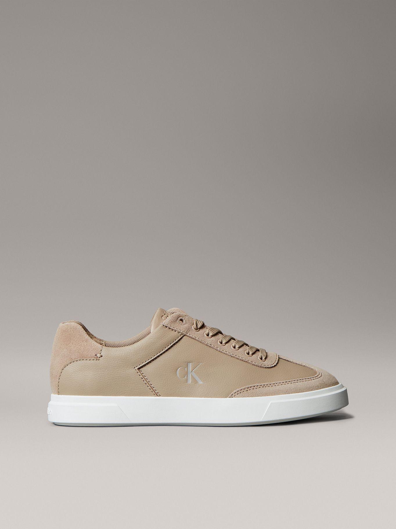 Zapatillas en Texturas Mixtas Beige Calvin Klein-4