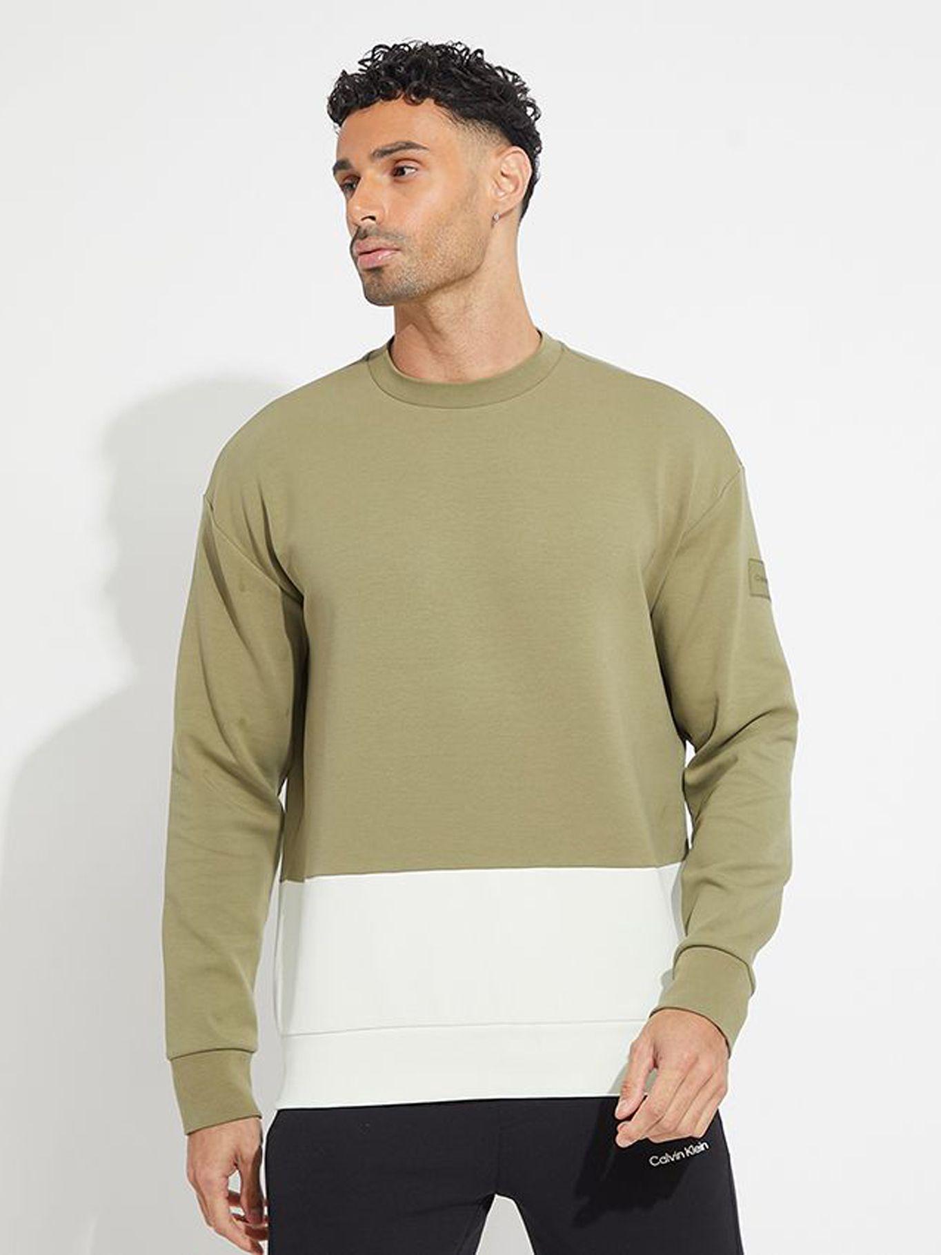 Polerón Color Block Interlock Verde Calvin Klein-0