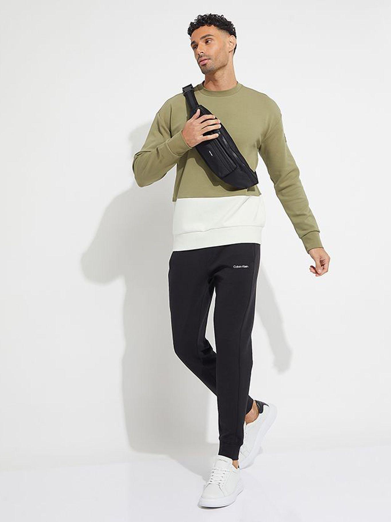 Polerón Color Block Interlock Verde Calvin Klein-1