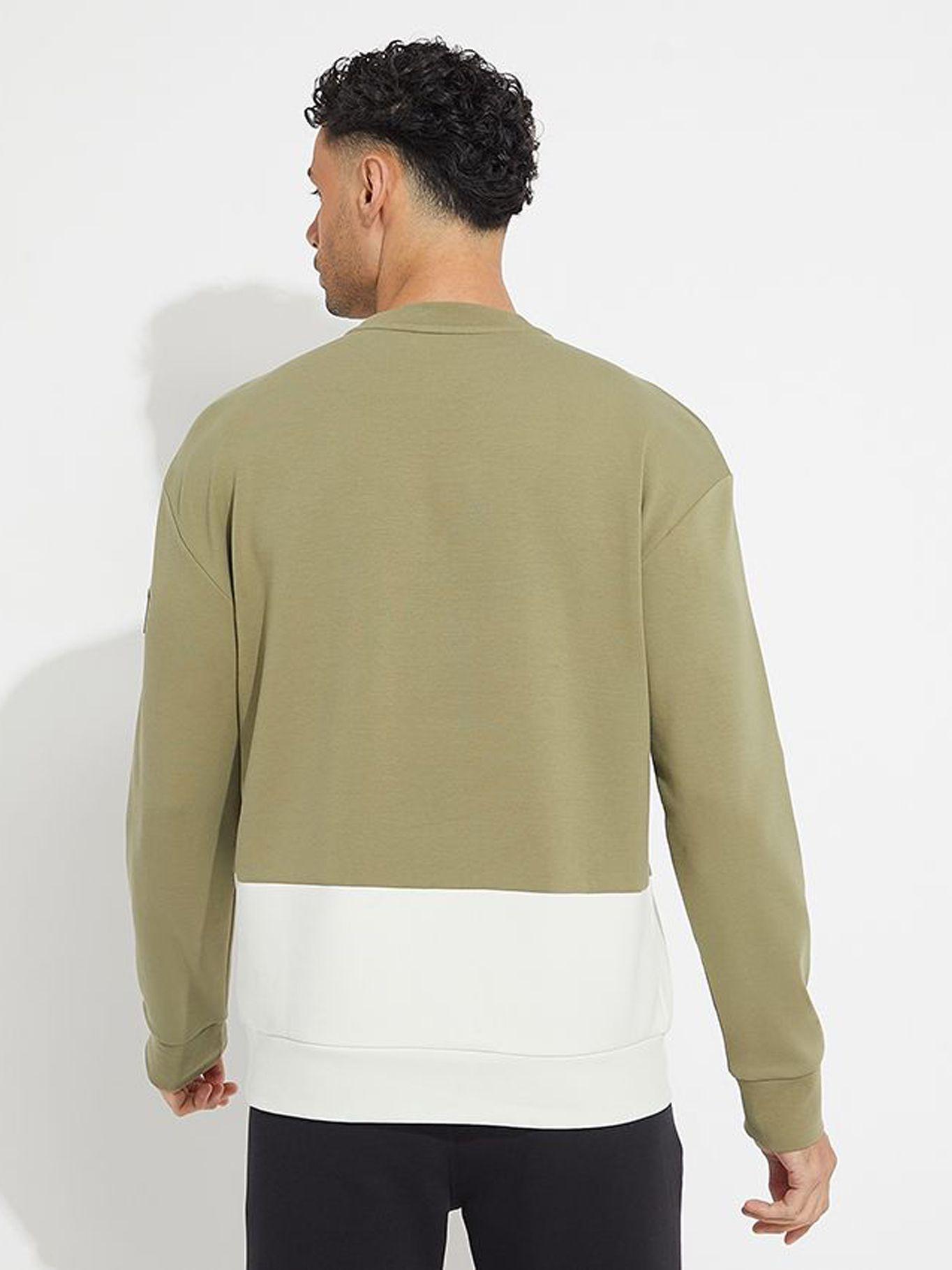 Polerón Color Block Interlock Verde Calvin Klein-2