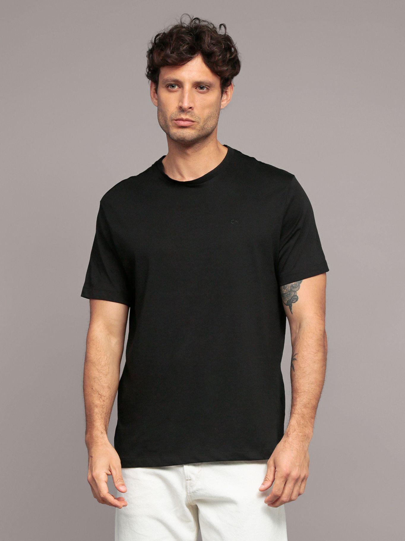 Polera Básica Jacquard Negro Calvin Klein-0