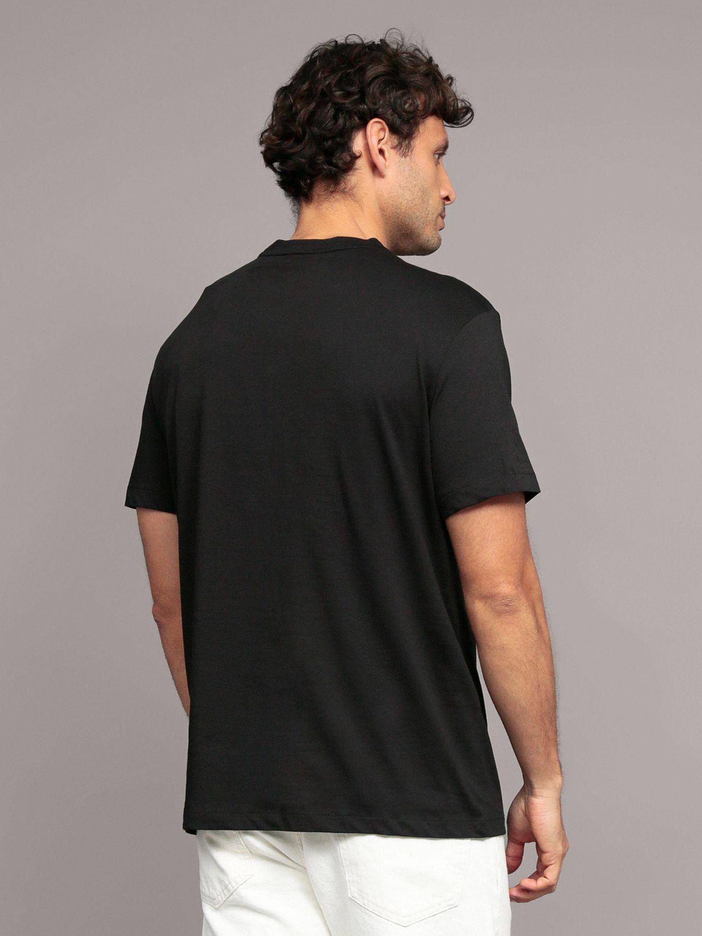 Polera Básica Jacquard Negro Calvin Klein-3