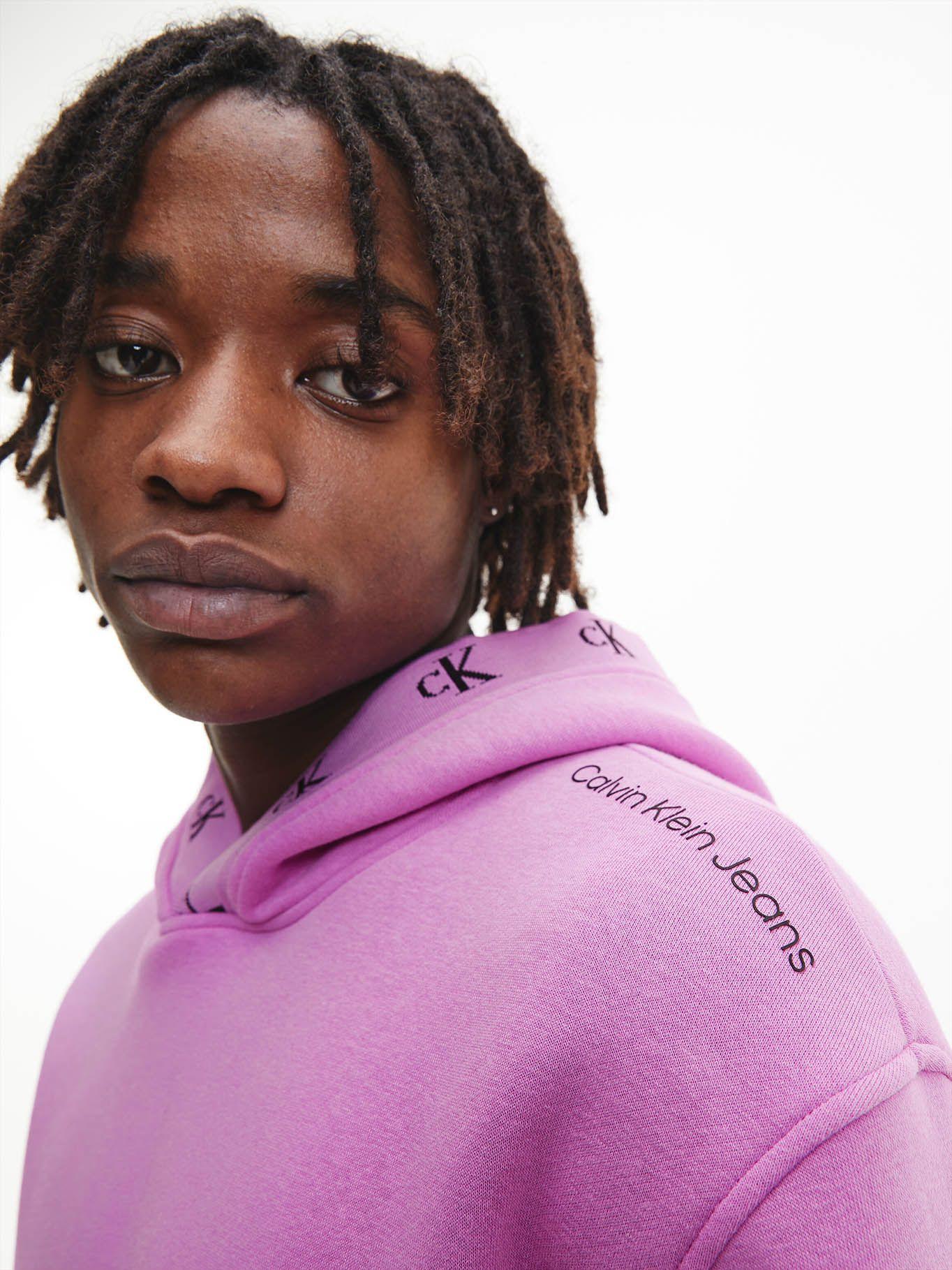 Sudadera relaxed con capucha y logo Violeta Calvin Klein-3