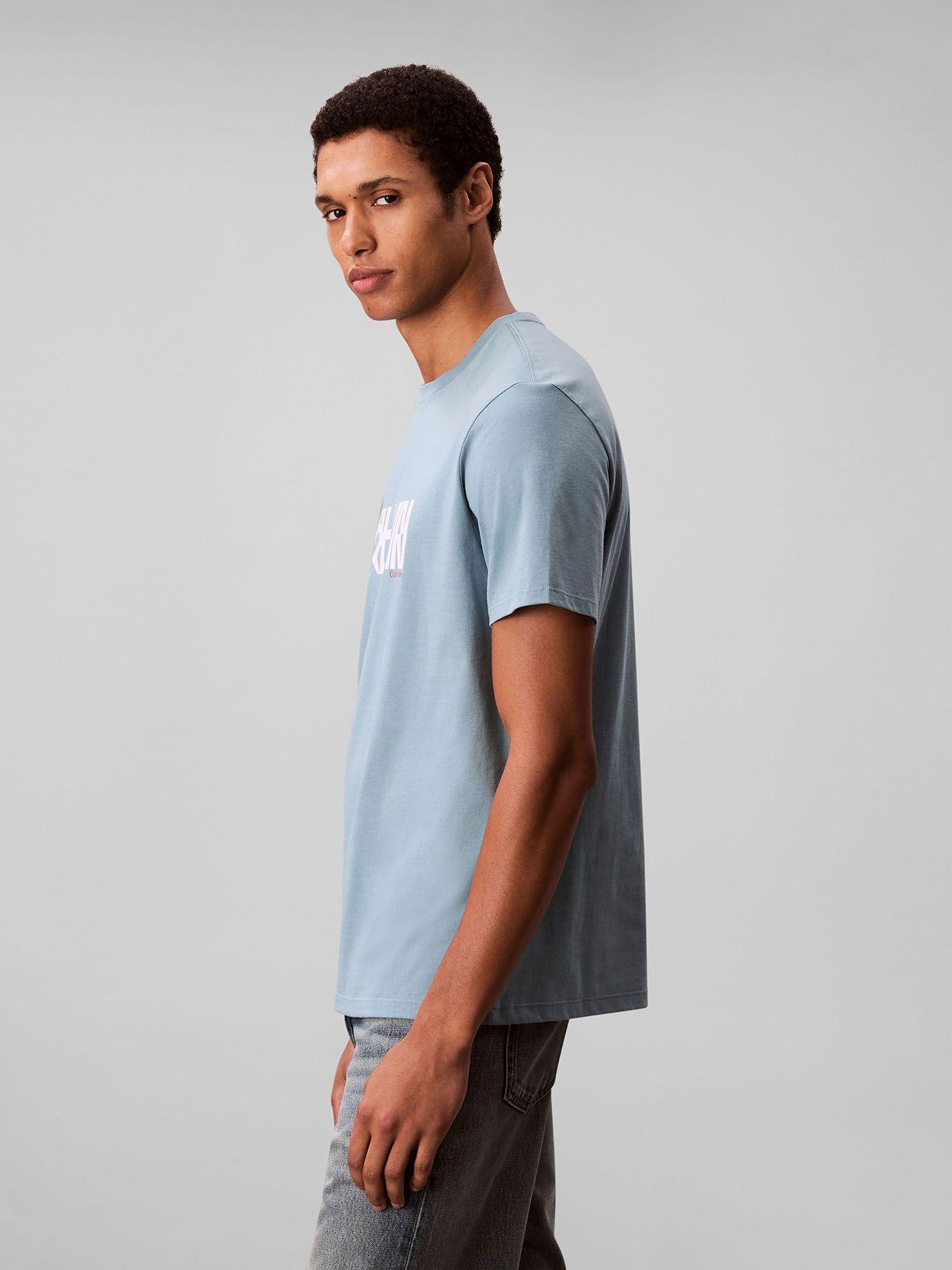 Polera con Estampado Gráfico Redbox Azul Calvin Klein-3