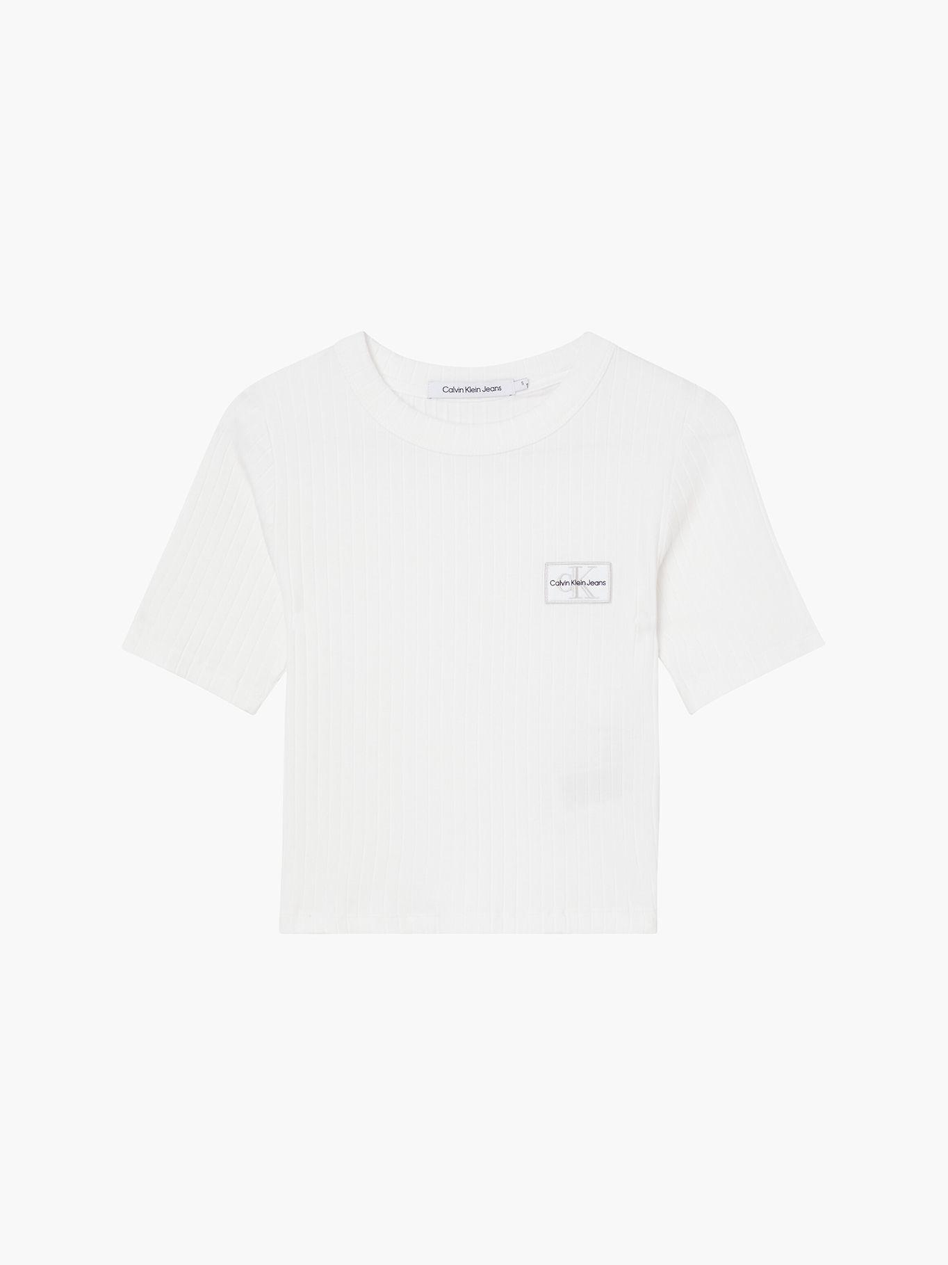 Polera Badge Slim 895 Blanco Calvin Klein-4