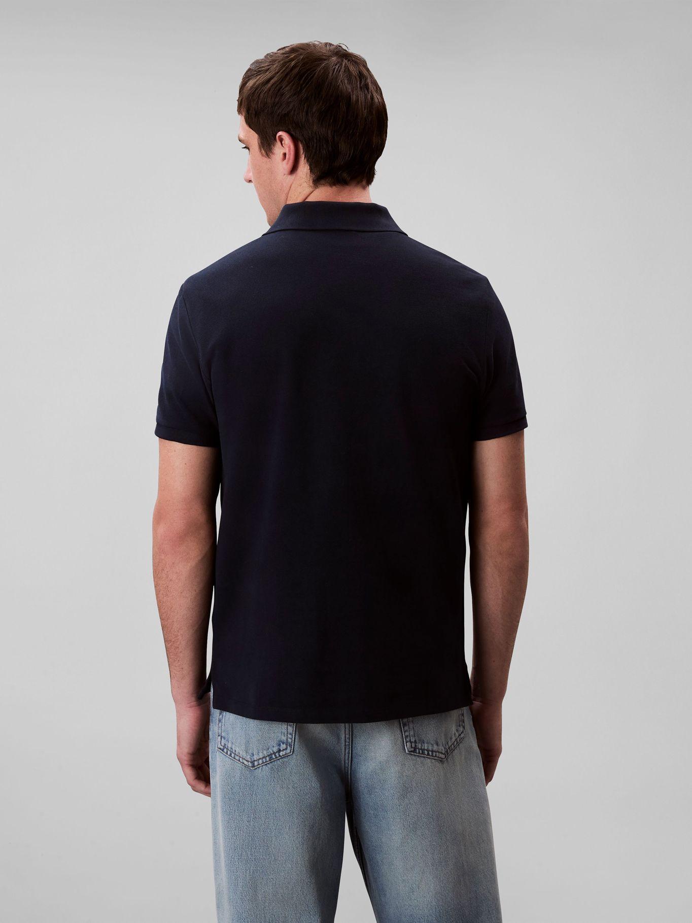 Polo con Monograma Azul Calvin Klein-2