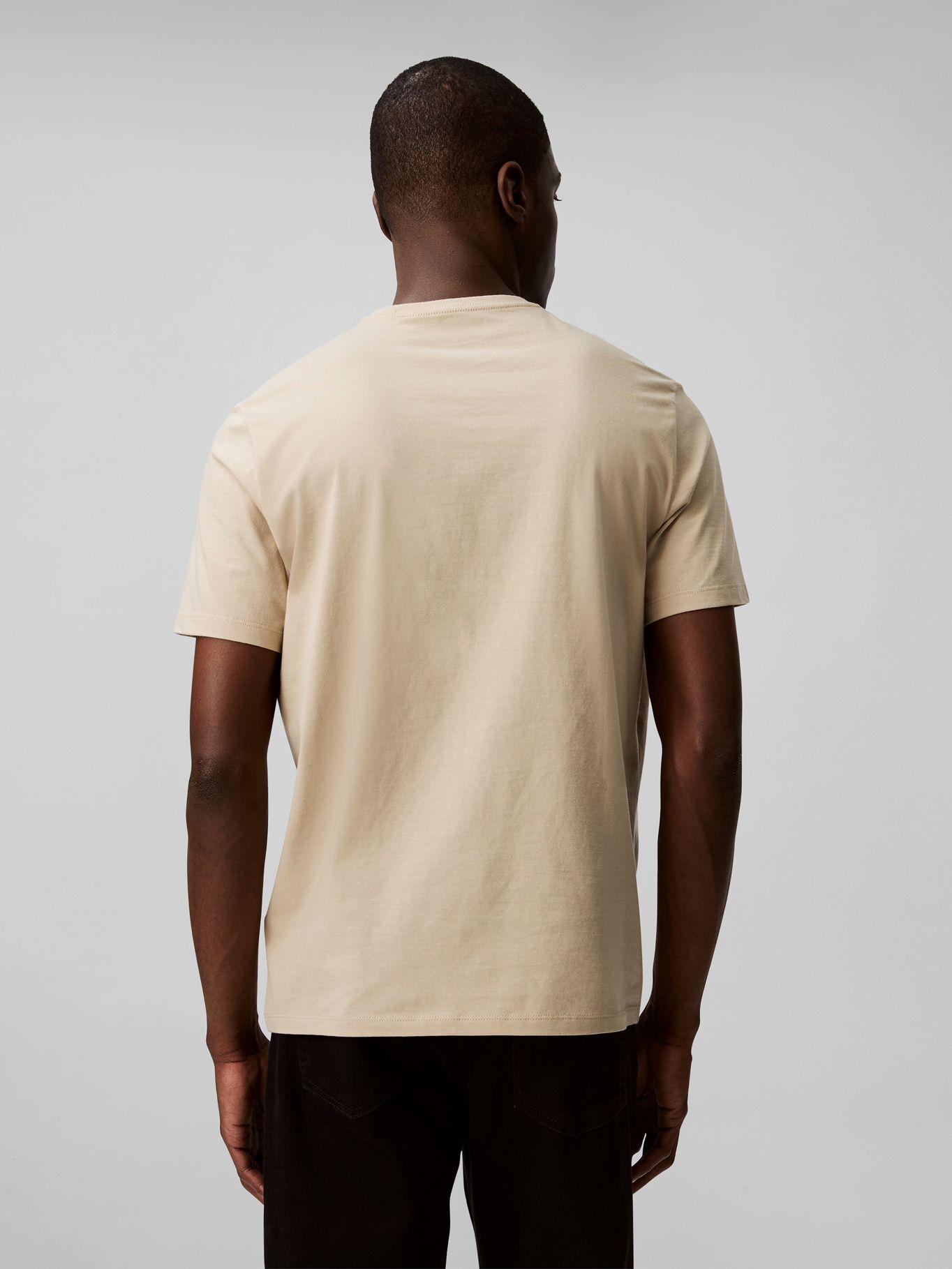 Polera con Logotipo Tonal Beige Calvin Klein-2
