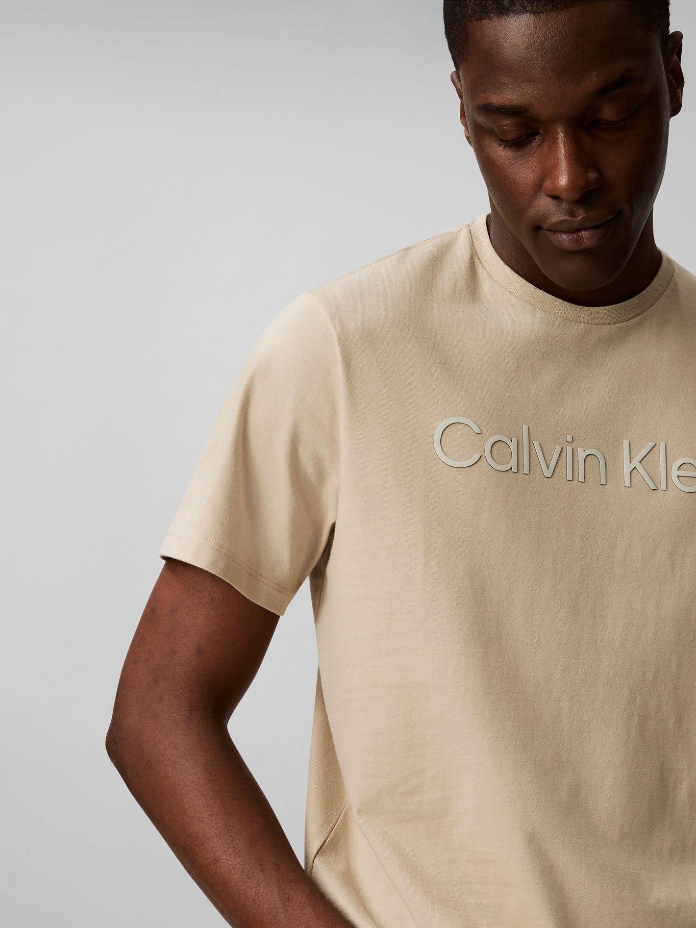 Polera con Logotipo Tonal Beige Calvin Klein-3