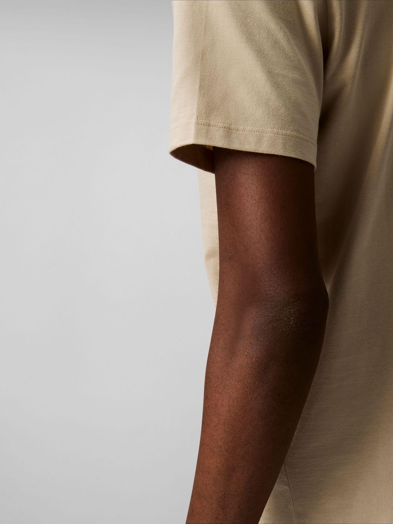 Polera con Logotipo Tonal Beige Calvin Klein-4