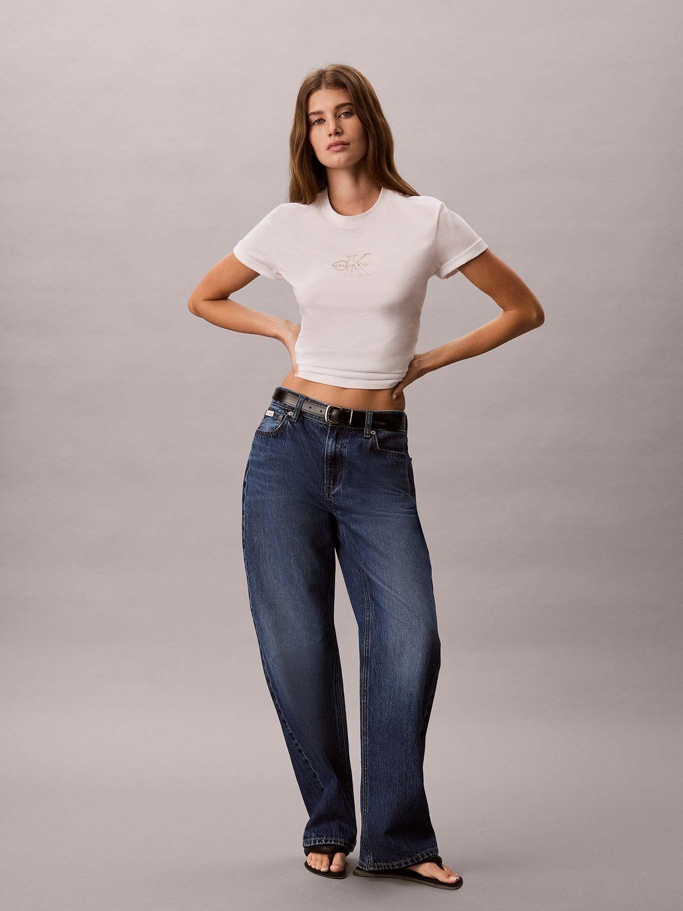 Polera Classic Foil Monologo Blanco Calvin Klein-1
