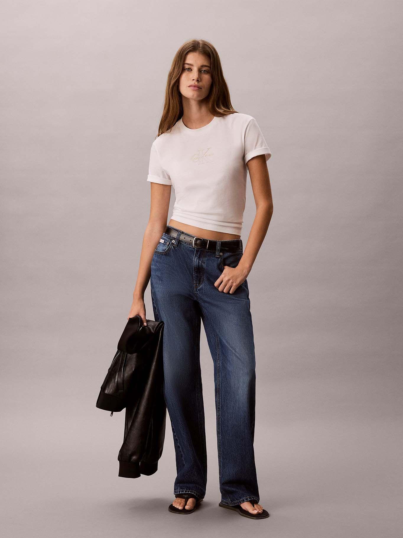 Polera Classic Foil Monologo Blanco Calvin Klein-4