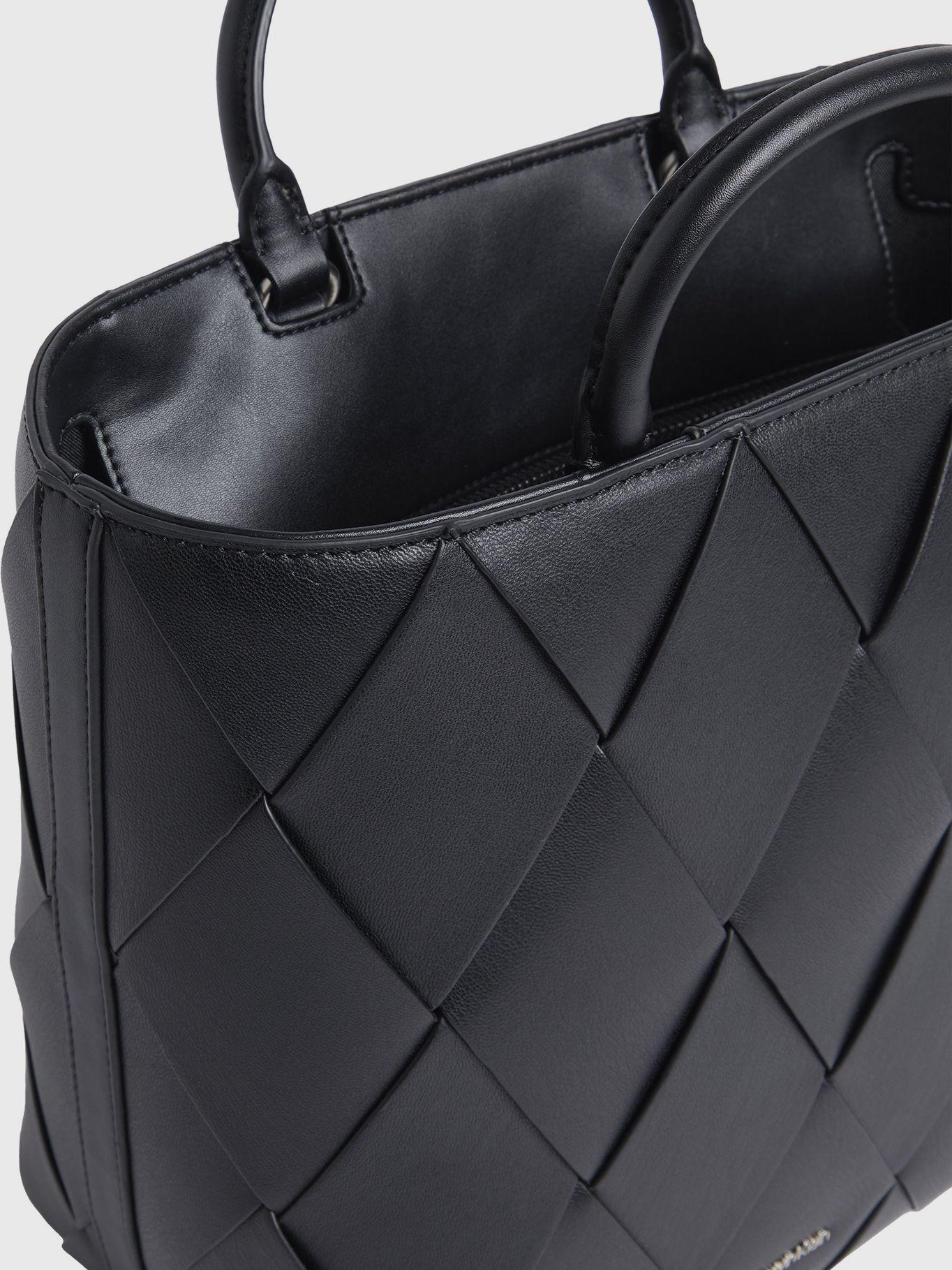 Cartera Tote Ck Woven Negro Calvin Klein-2