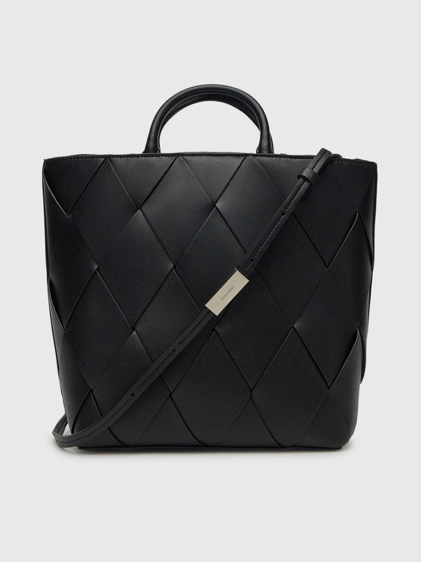 Cartera Tote Ck Woven Negro Calvin Klein-2