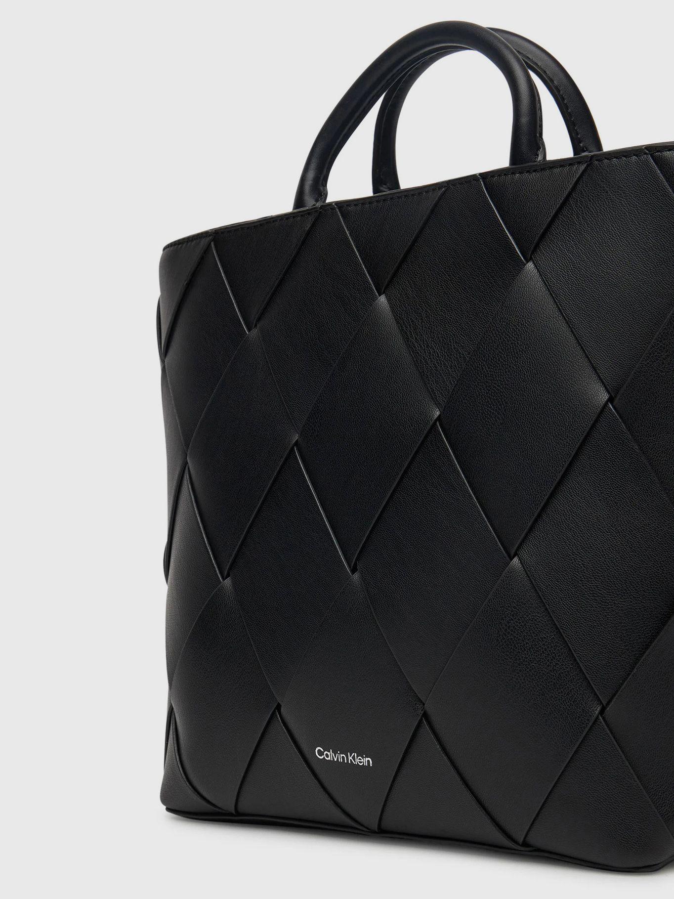 Cartera Tote Ck Woven Negro Calvin Klein-4