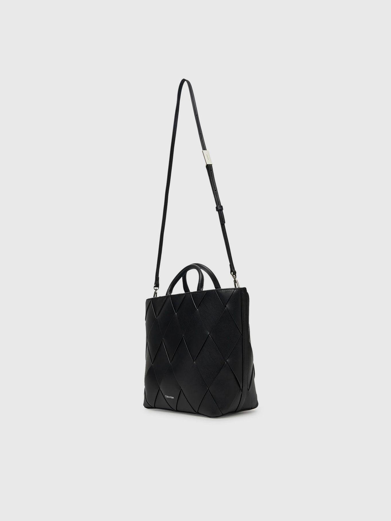 Cartera Tote Ck Woven Negro Calvin Klein-5