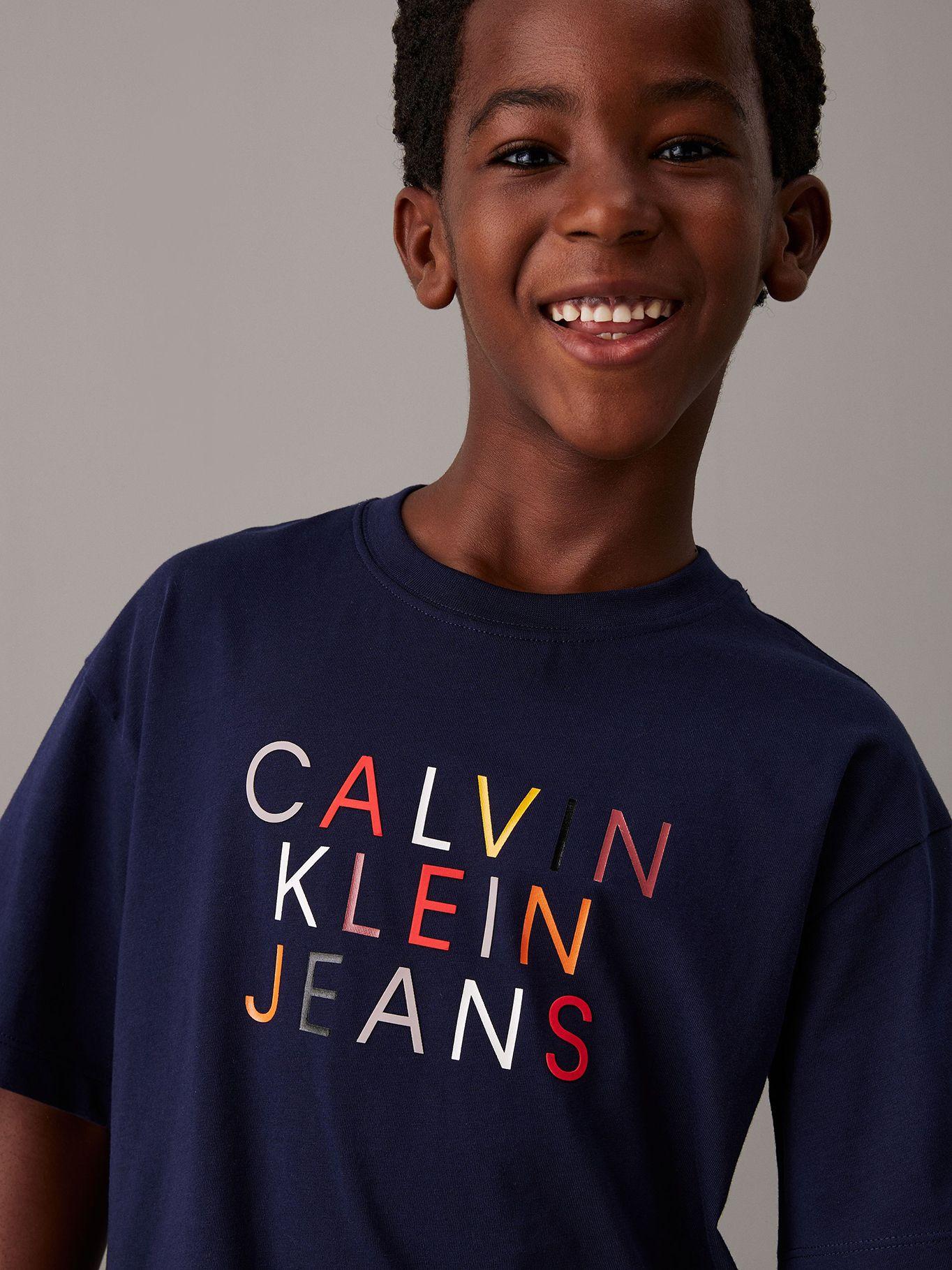 Polera Niño Logo Graphic Azul Calvin Klein-3