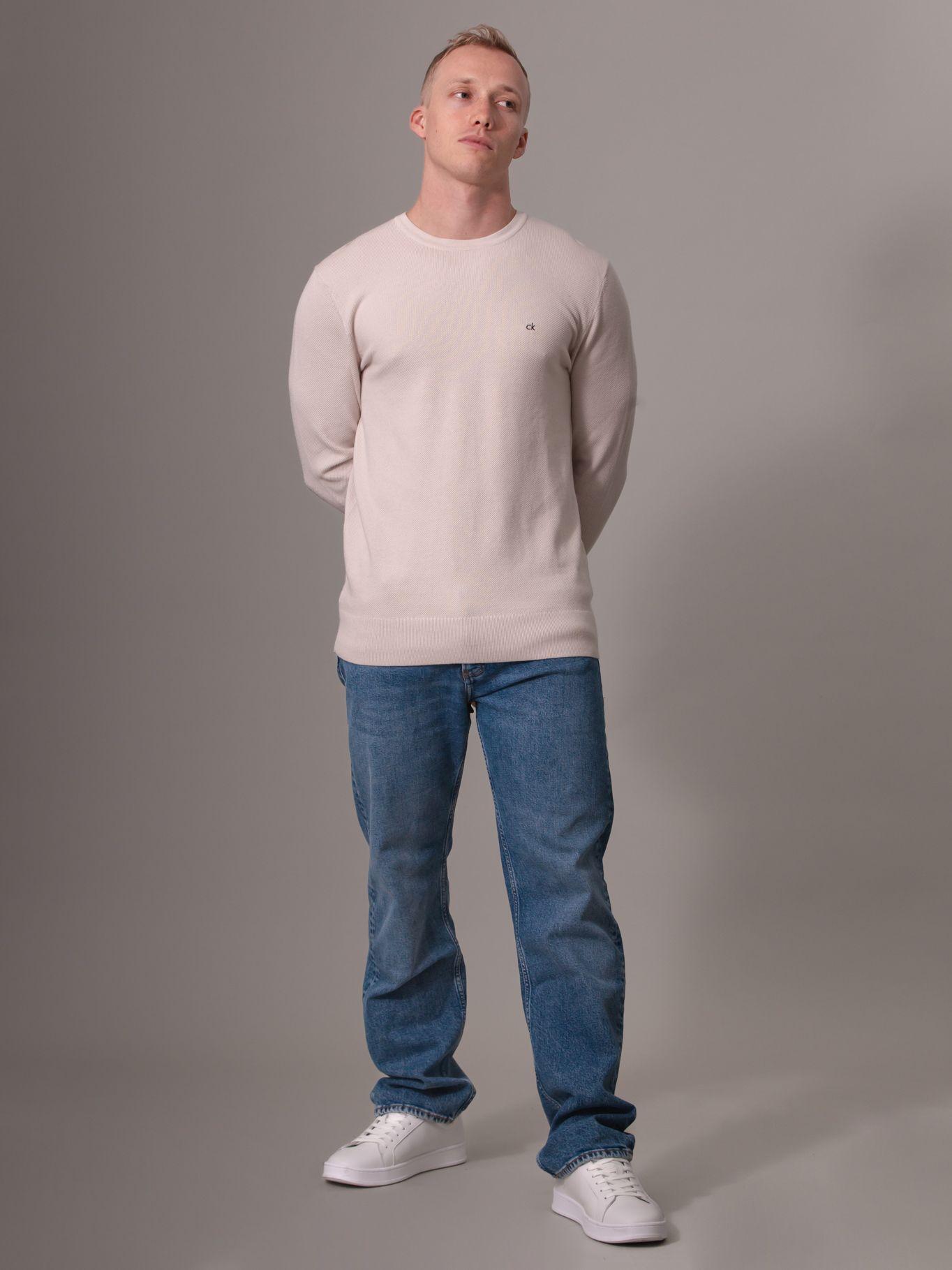 Sweater Pique Structure Sweater Crema Calvin Klein-1
