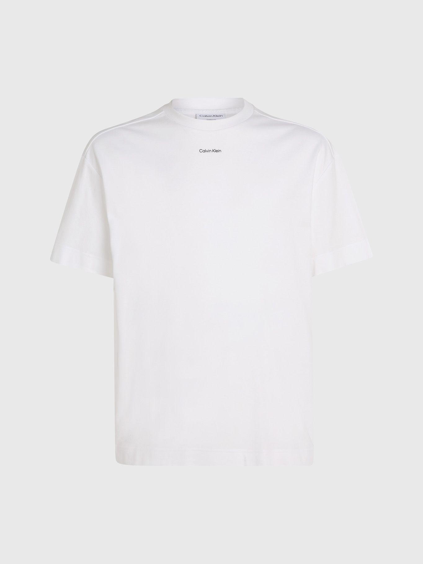 Polera Nano Logo Interlock Blanco Calvin Klein-3