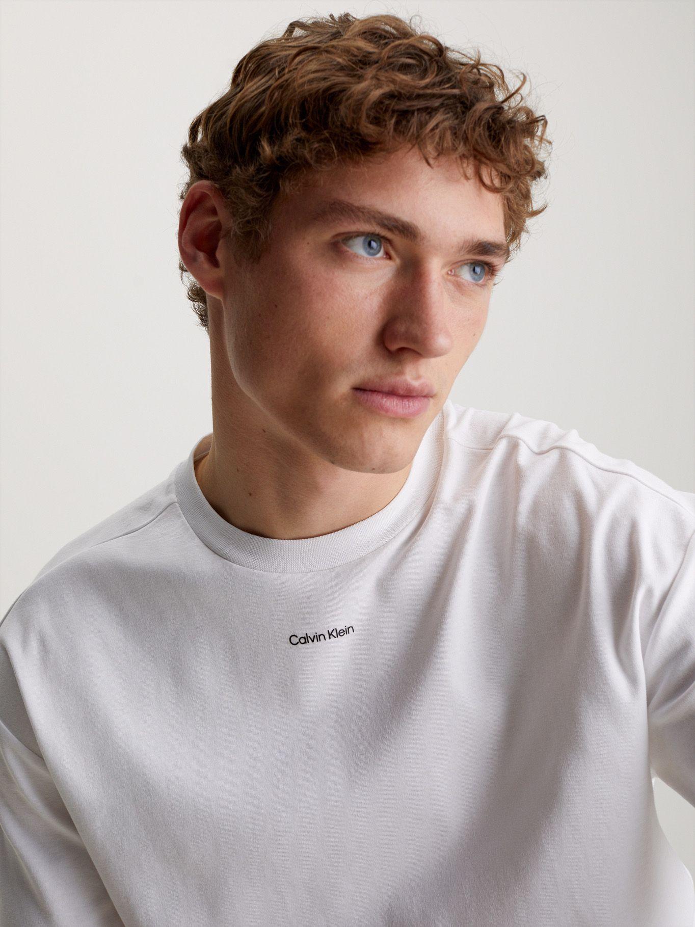 Polera Nano Logo Interlock Blanco Calvin Klein-4