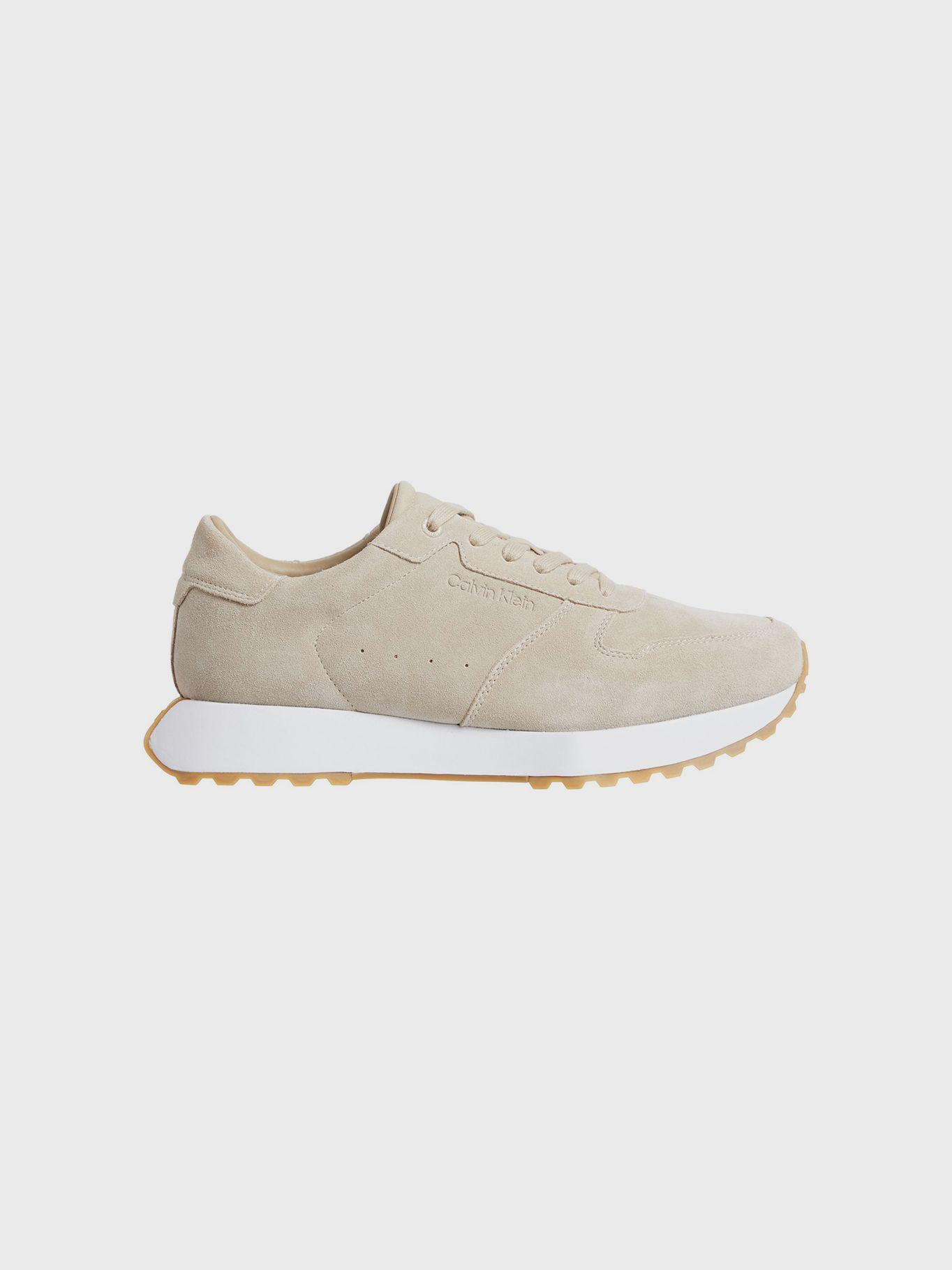 Zapatillas Low Top Lace Up Suede Beige Calvin Klein-4