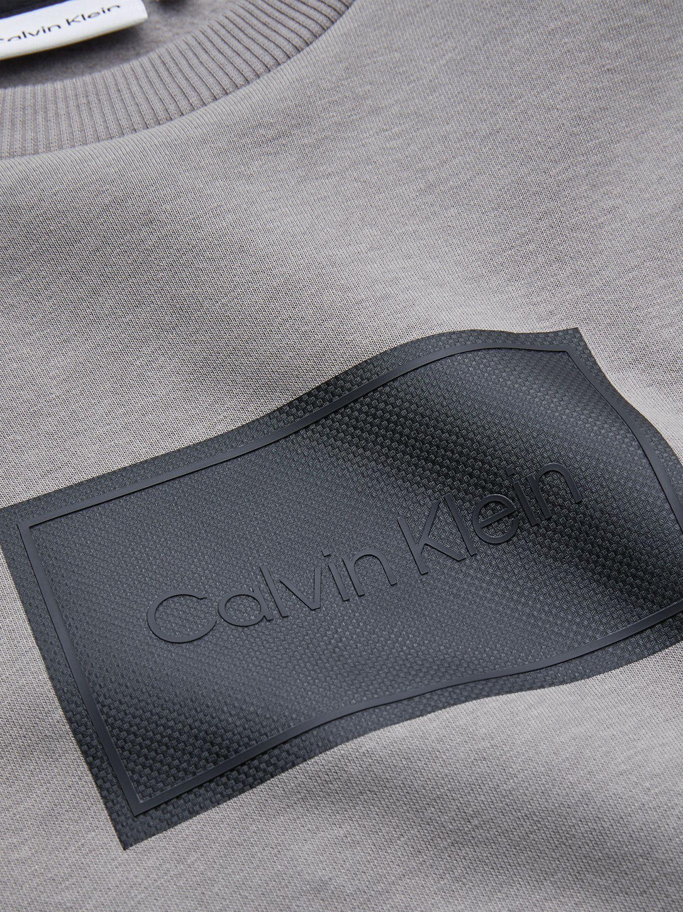 Polerón Textured Logo Gris Calvin Klein-4