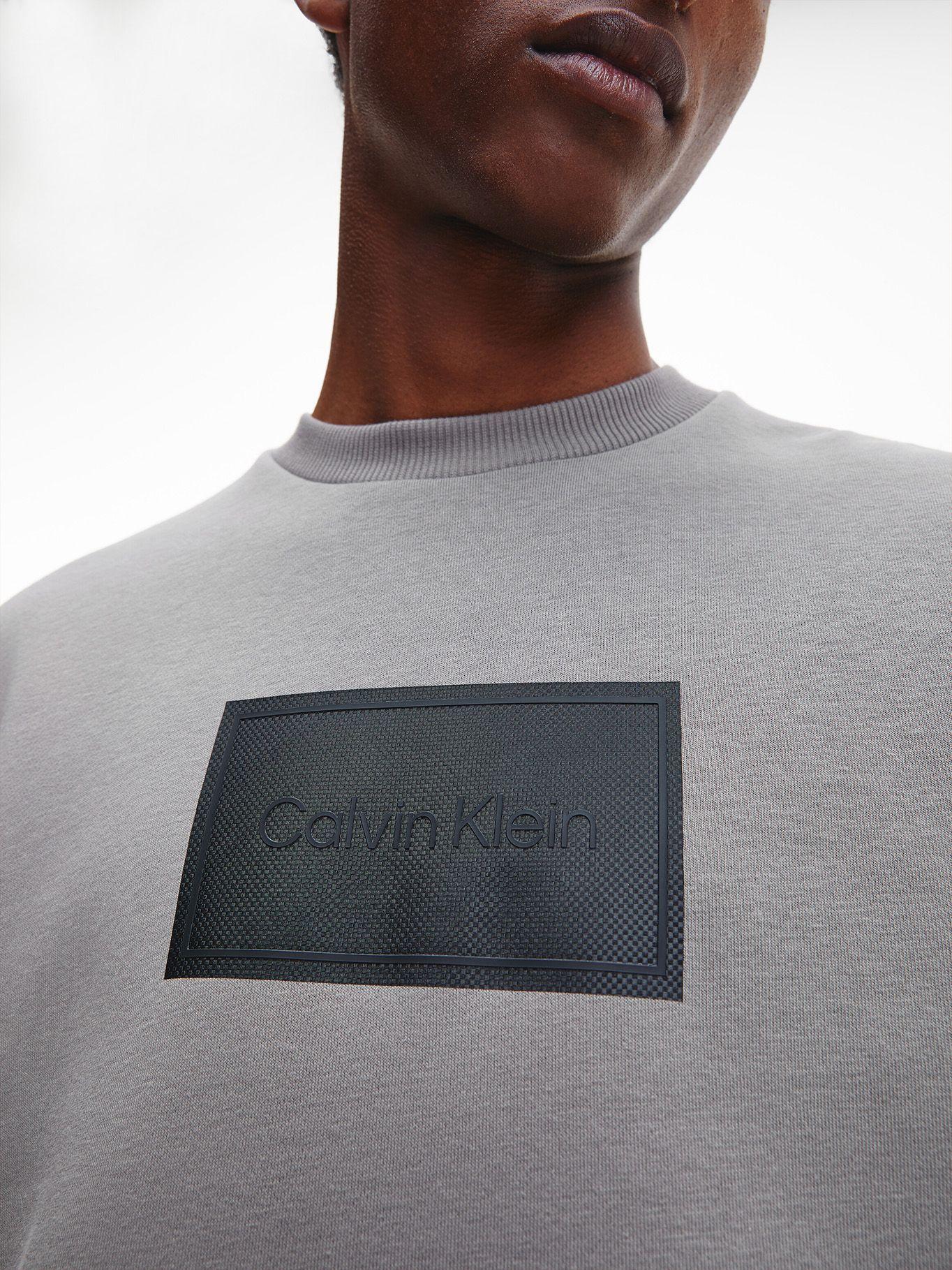 Polerón Textured Logo Gris Calvin Klein-3