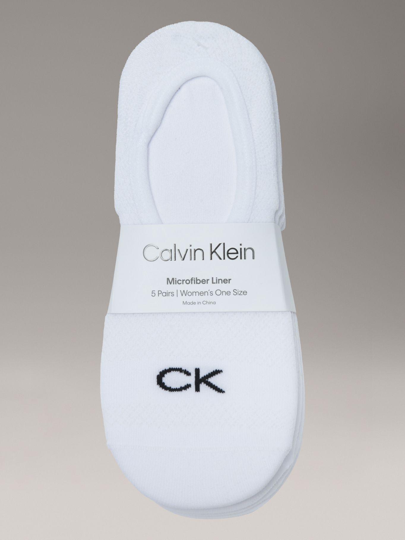 Pack 5 Calcetin Invisible Liso Blanco Calvin Klein-2