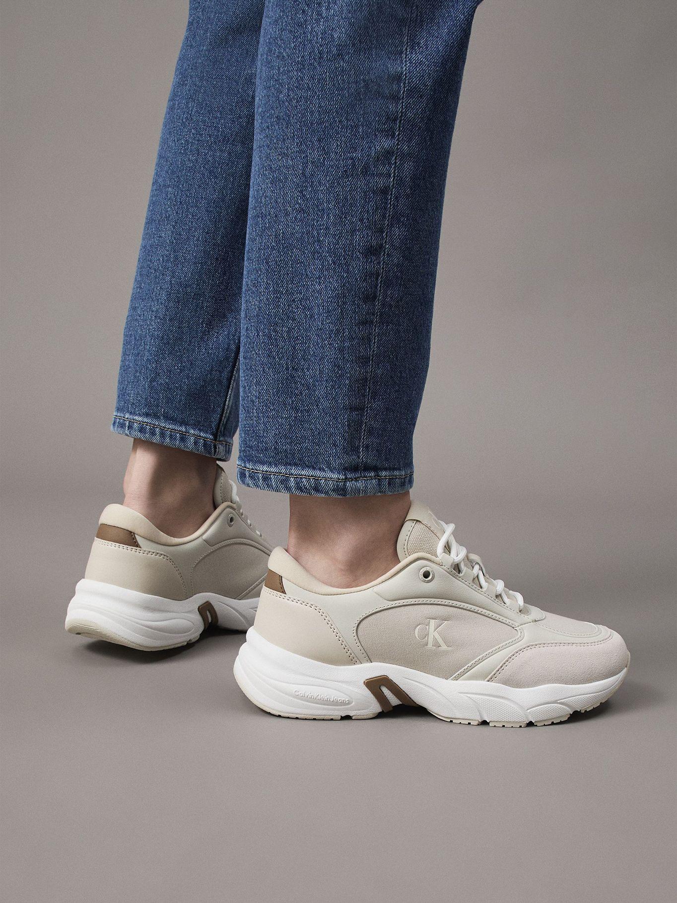 Zapatillas de Cuero Retro Beige Calvin Klein-7