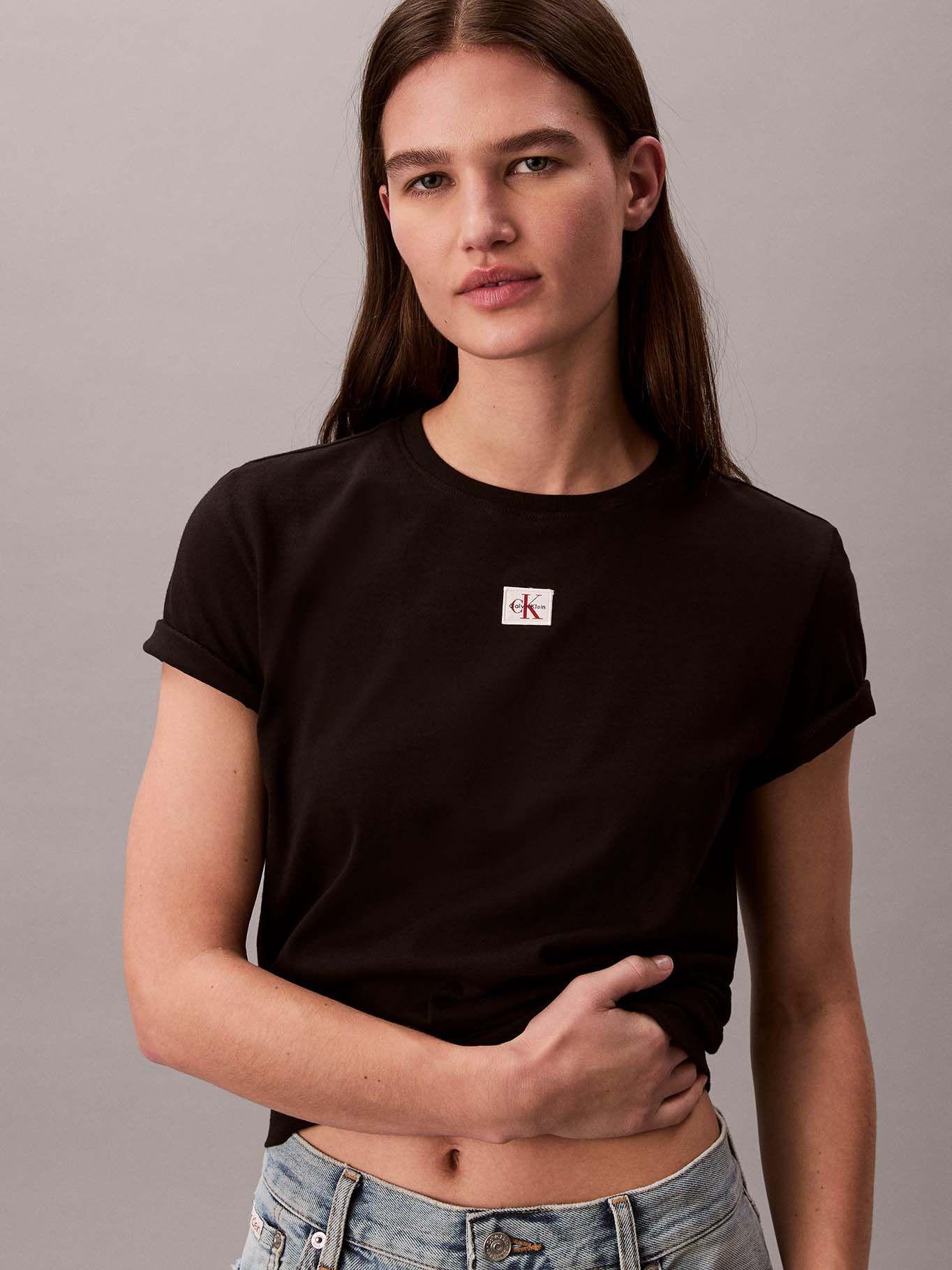 Polera Classic Fit Etiqueta Tejida Negro Calvin Klein-3