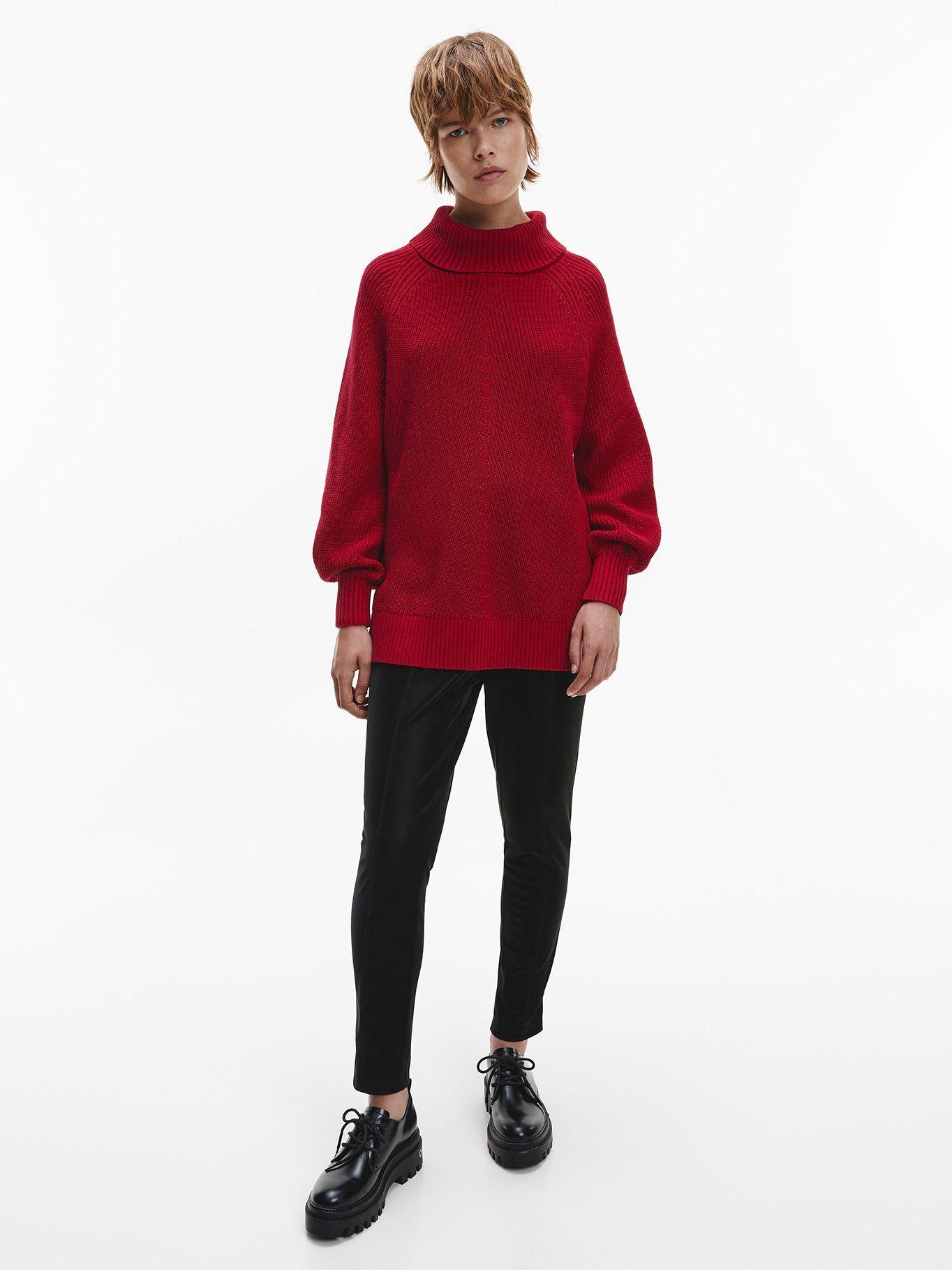 Suéter Oversized Premium Cotton Rojo Calvin Klein-1