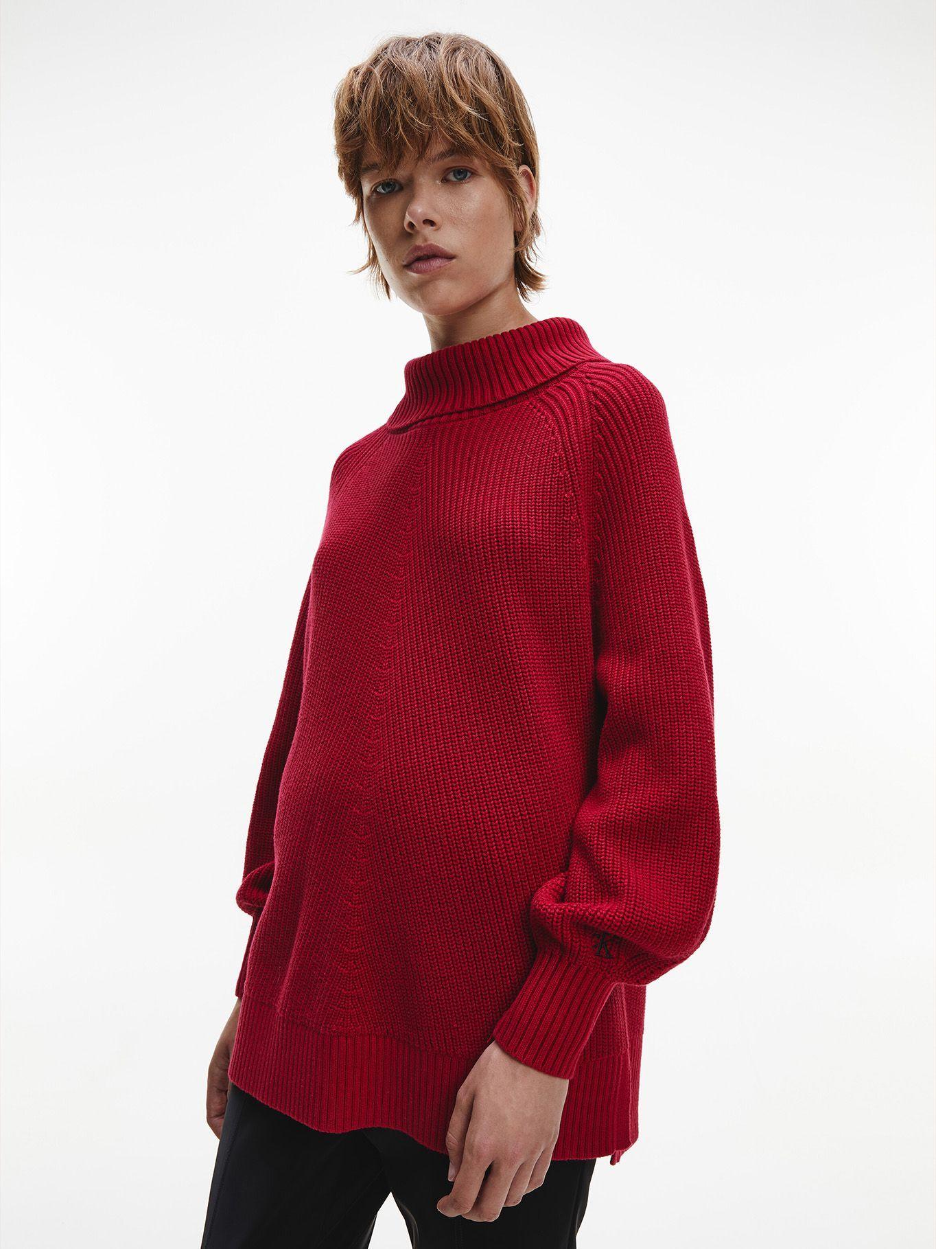Suéter Oversized Premium Cotton Rojo Calvin Klein-0