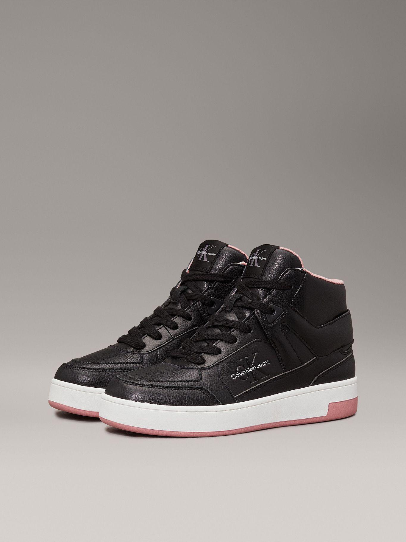 Zapatillas altas de cuero sintético Negro Calvin Klein-0